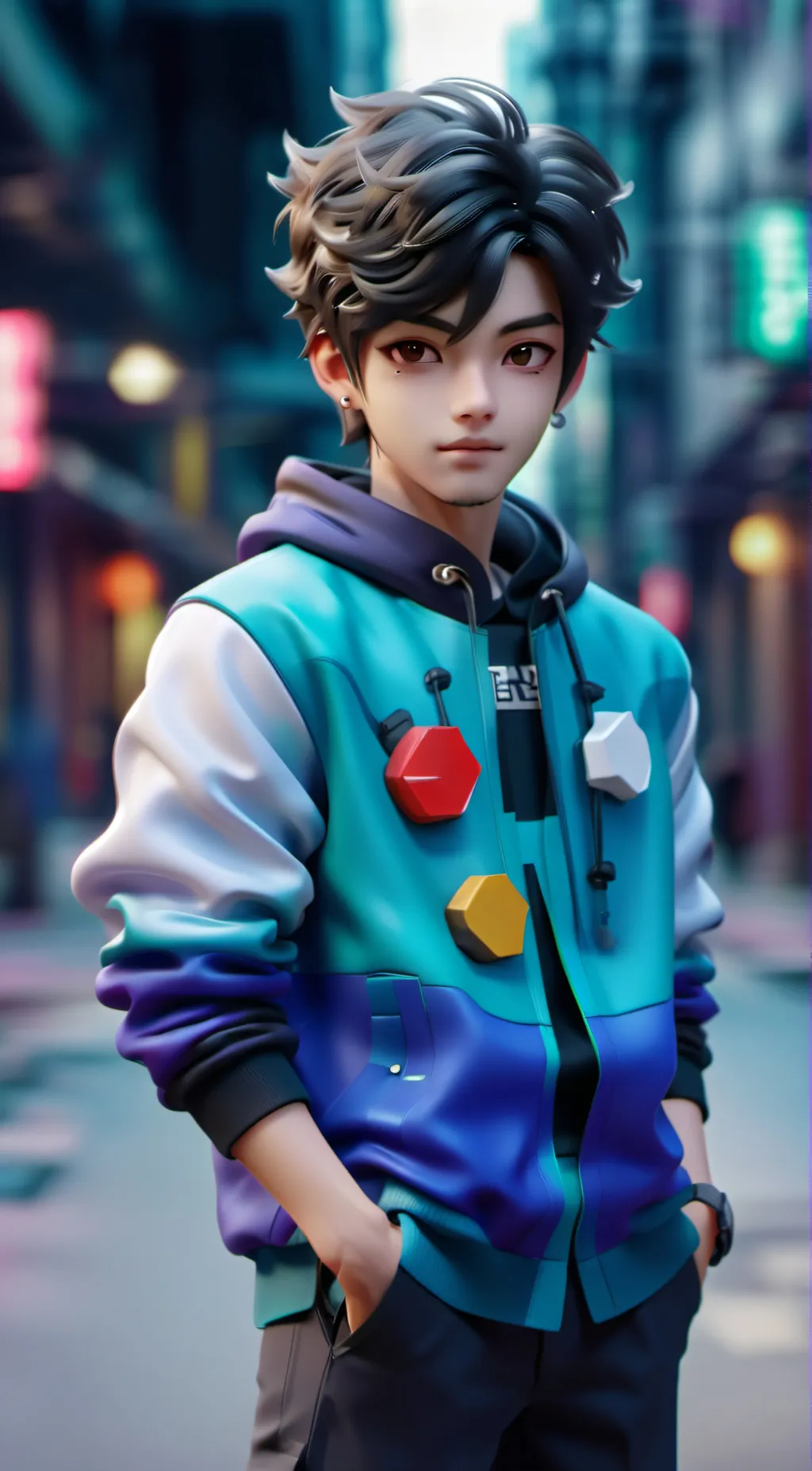 ai character: bun bun background