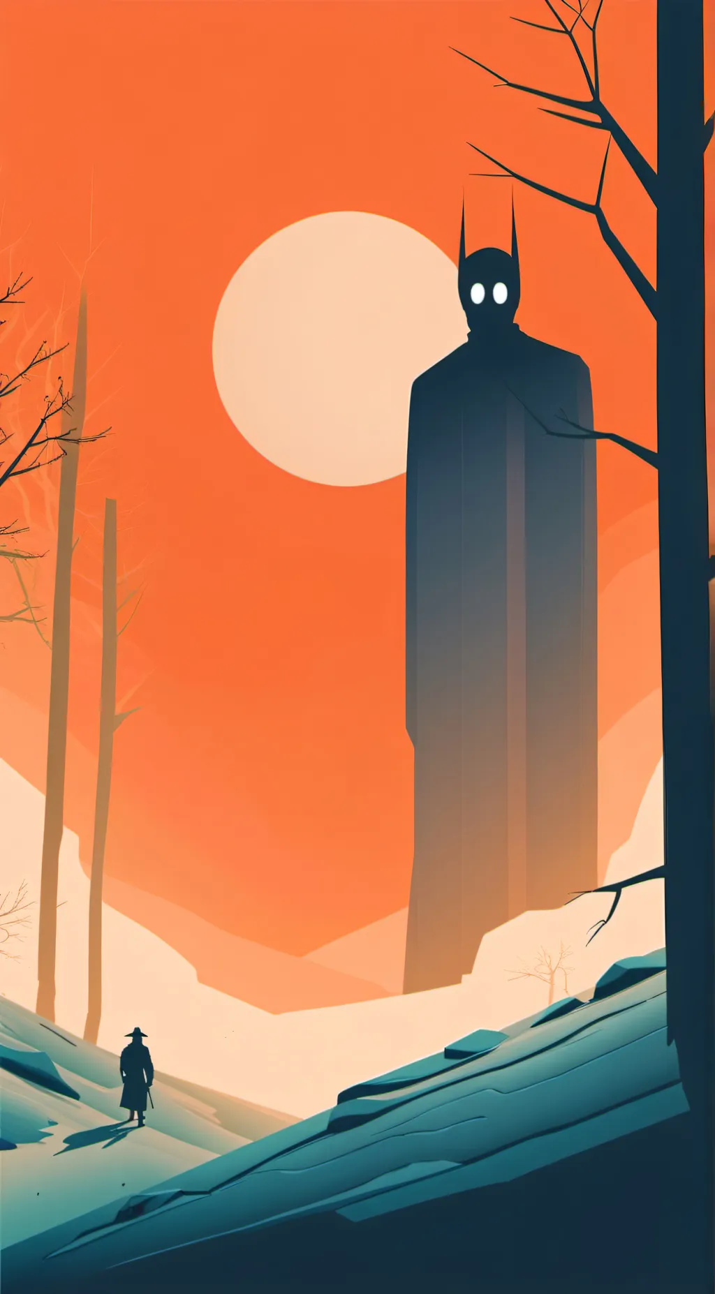 ai character: Sunset background