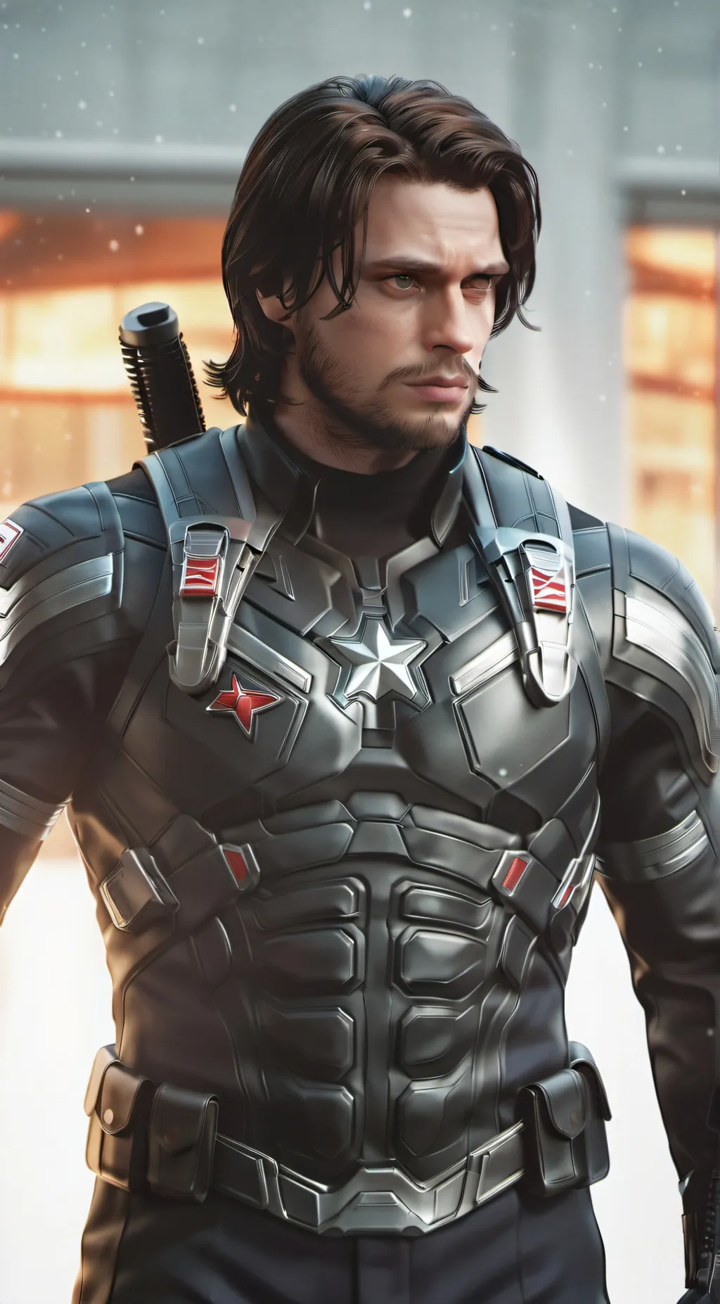 ai character: Bucky barnes background
