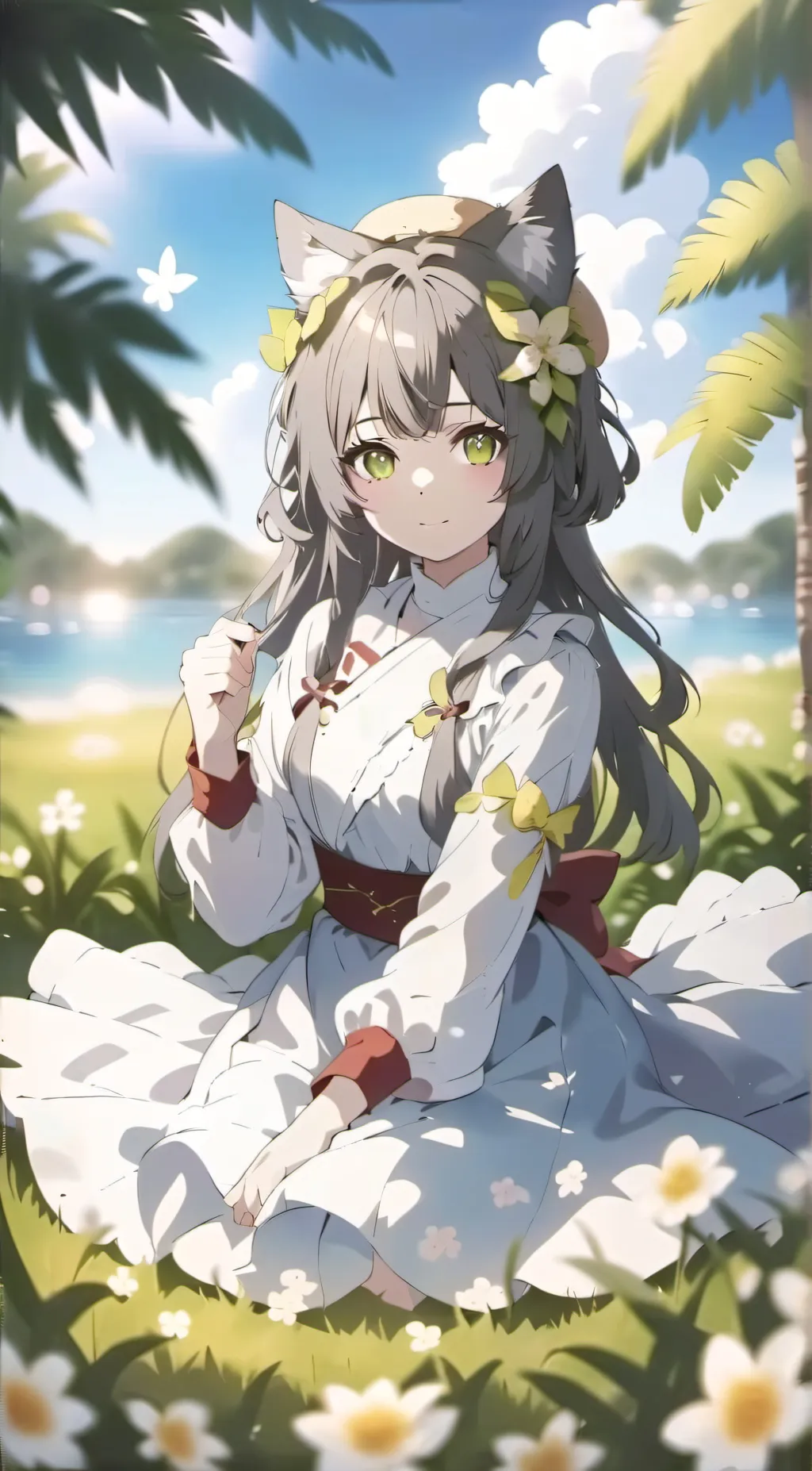 ai character: neko girl  background