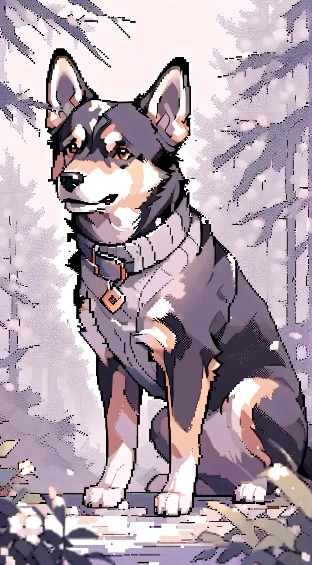 ai character: Bluey more detail background