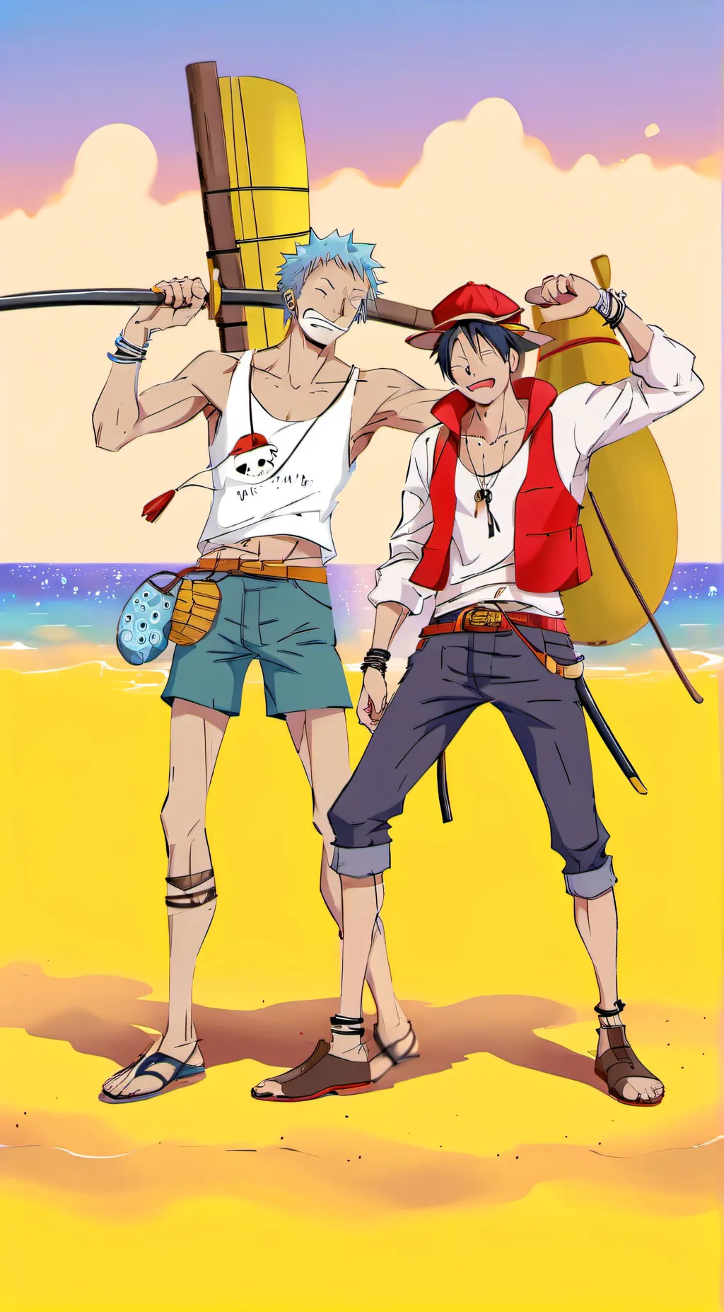ai character: One piece  background