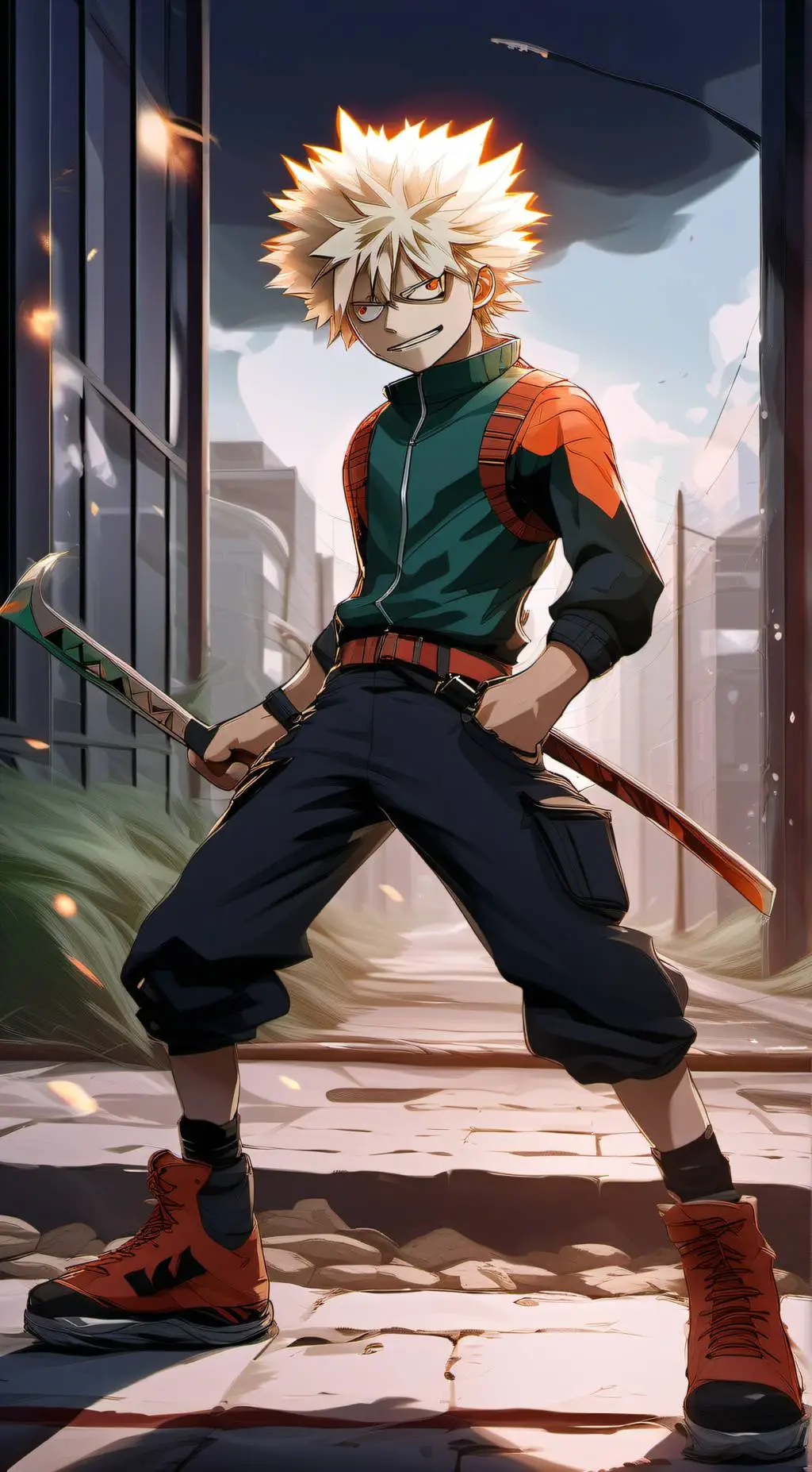 ai character: katsuki Bakugo  background