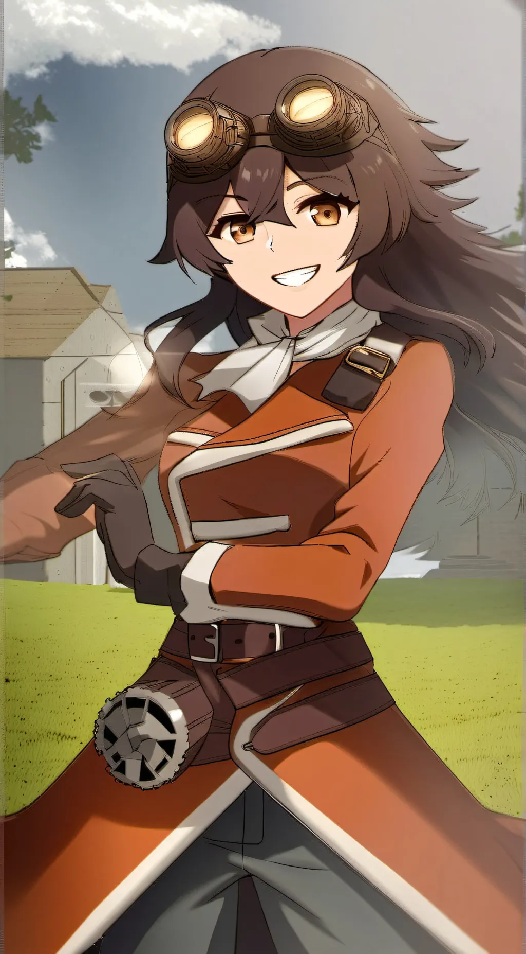 ai character: Amber background