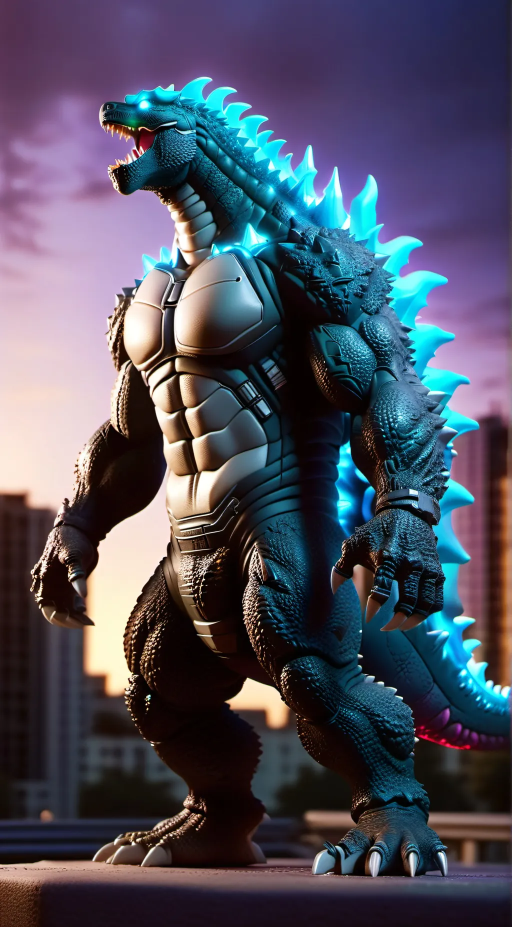 ai character: Godzilla (v2.) background