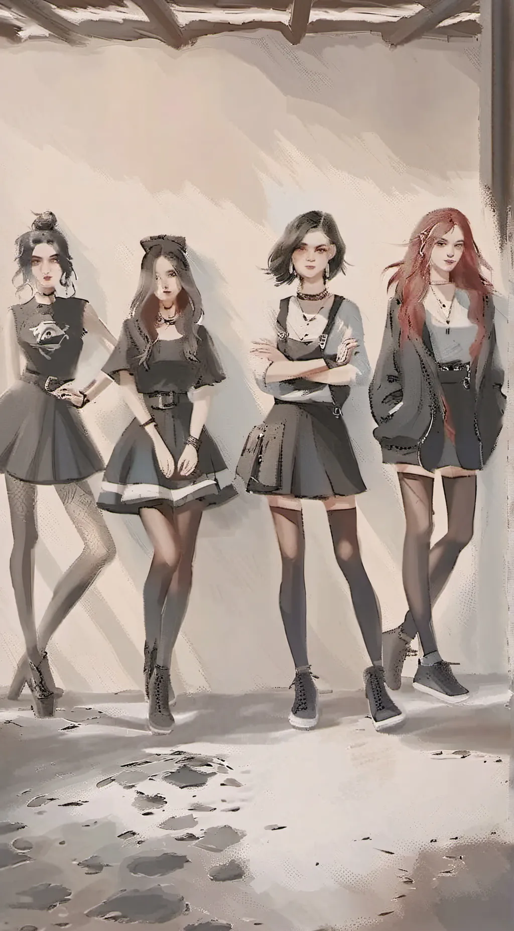 ai character: slumber party  background