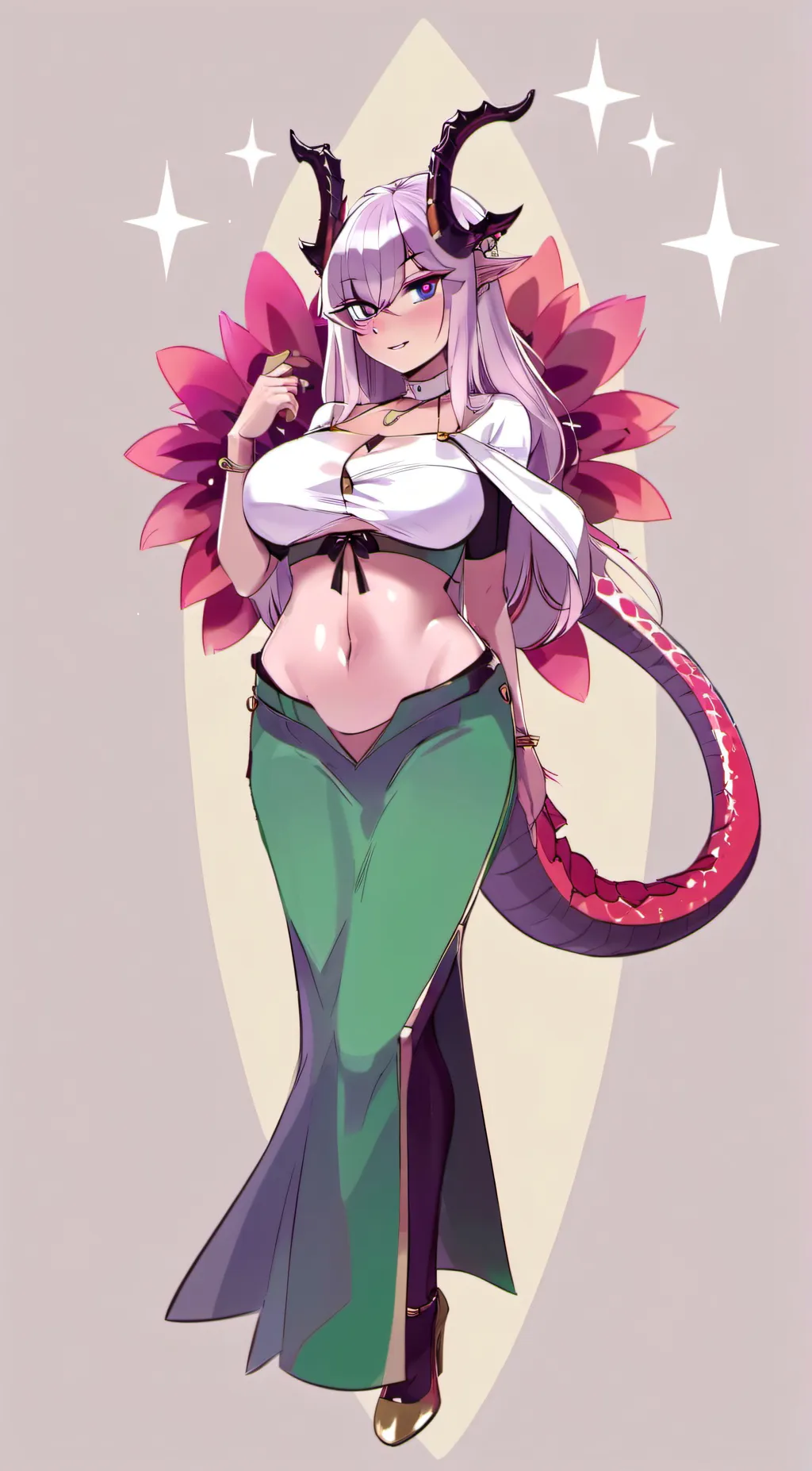 ai character: Lucy .T. Dragon  background