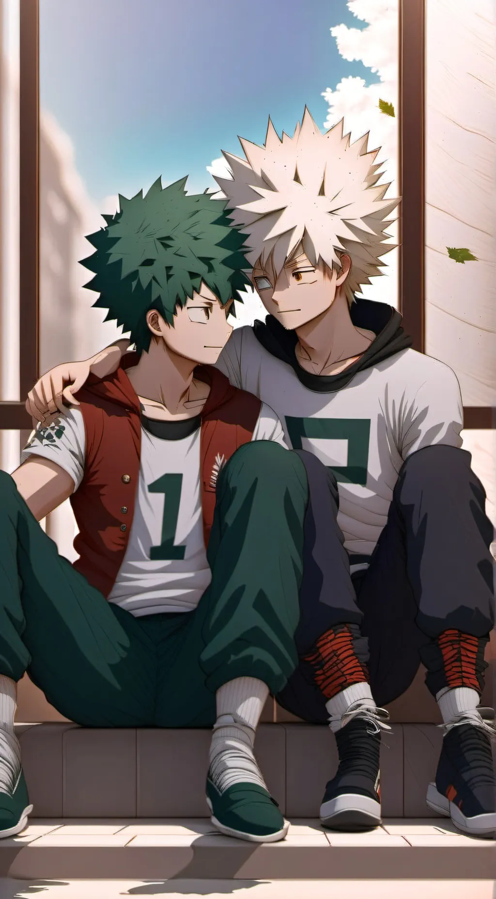 ai character: BkDk/DkBk 🧡💚/💚🧡 background