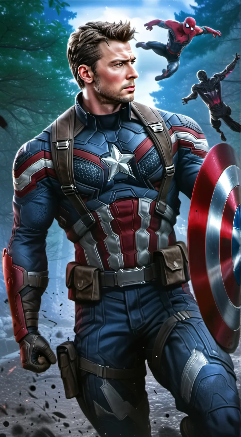 ai character: Captain America  background