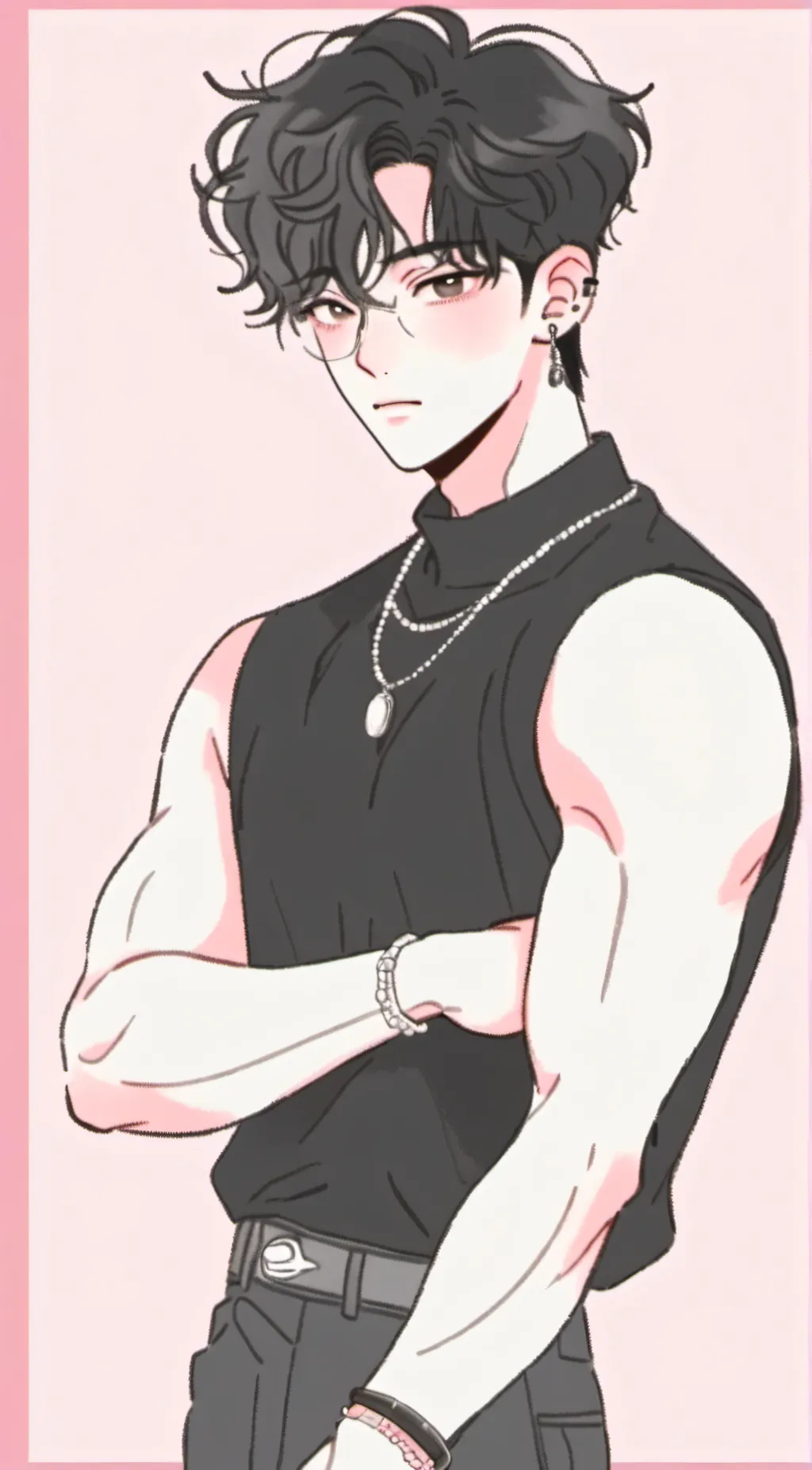 ai character: Chris.  background
