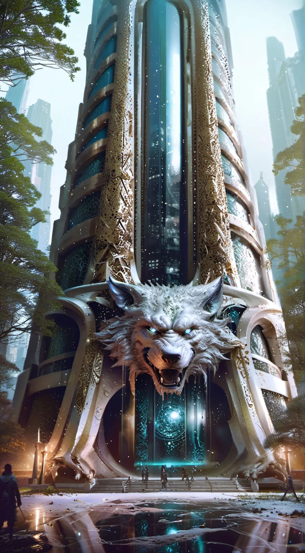 ai character: animal test background