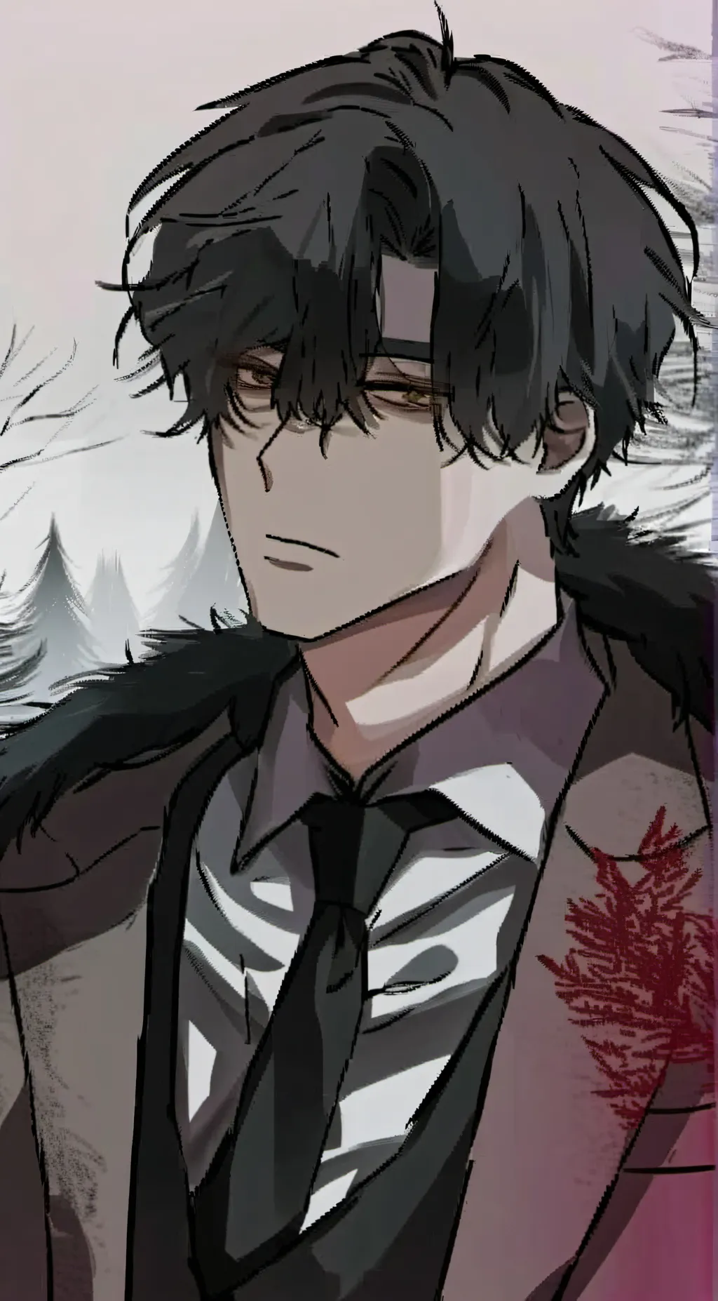 ai character: 𖣘April𖣘 background