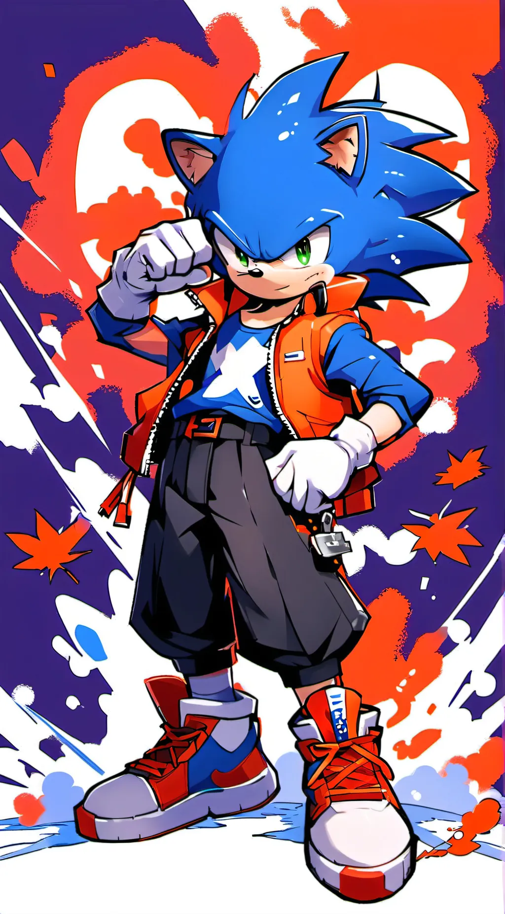 ai character: sonic the hedgehog background