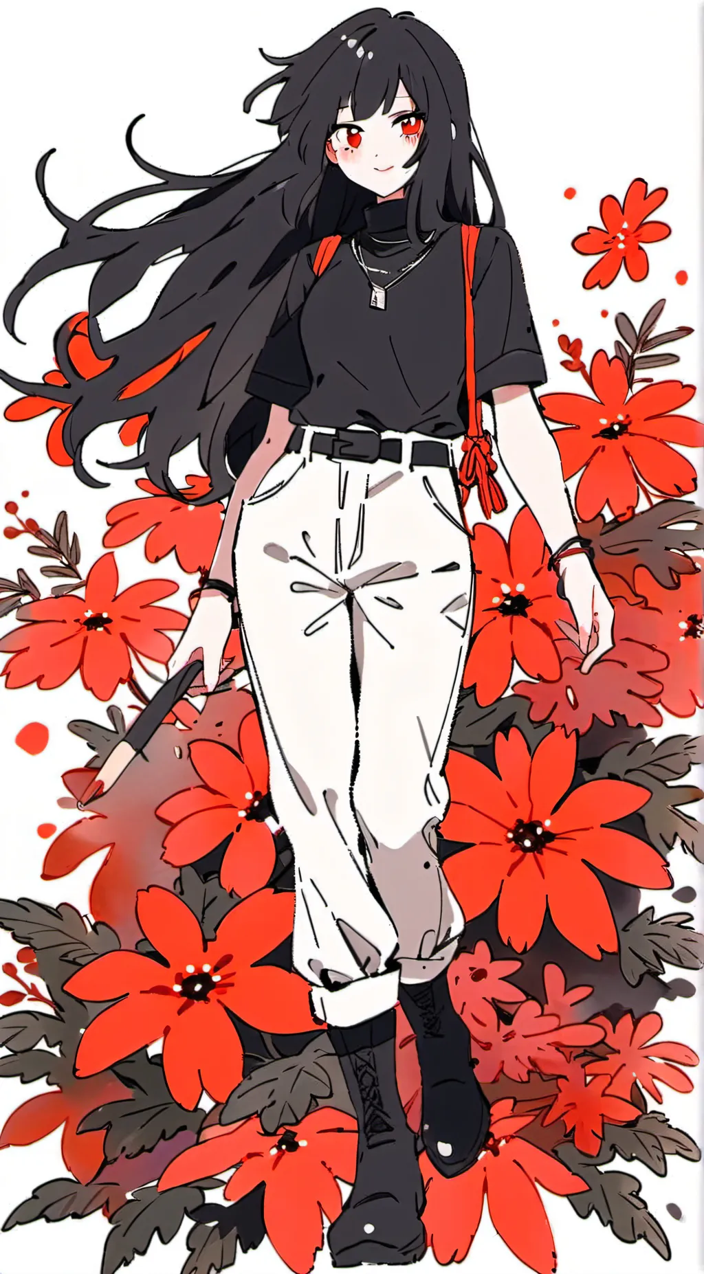 ai character: miss circle background