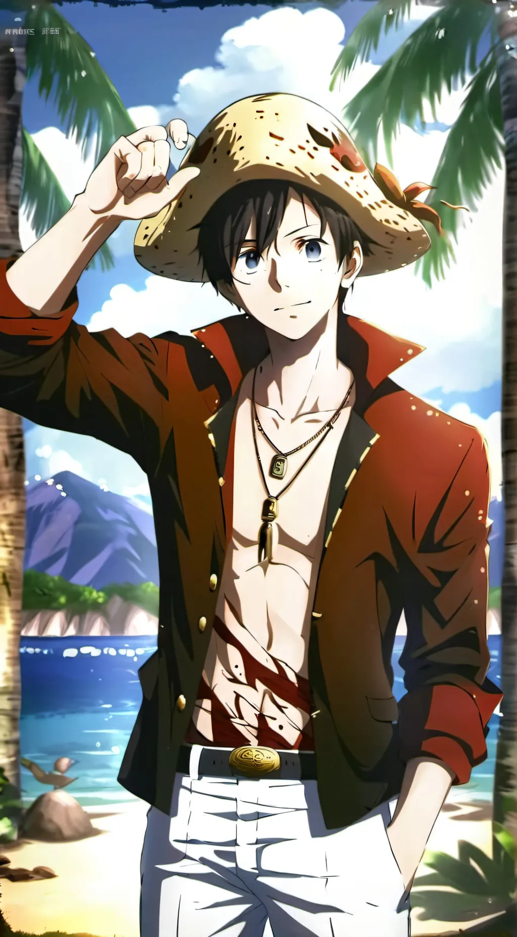 ai character: Luffy background