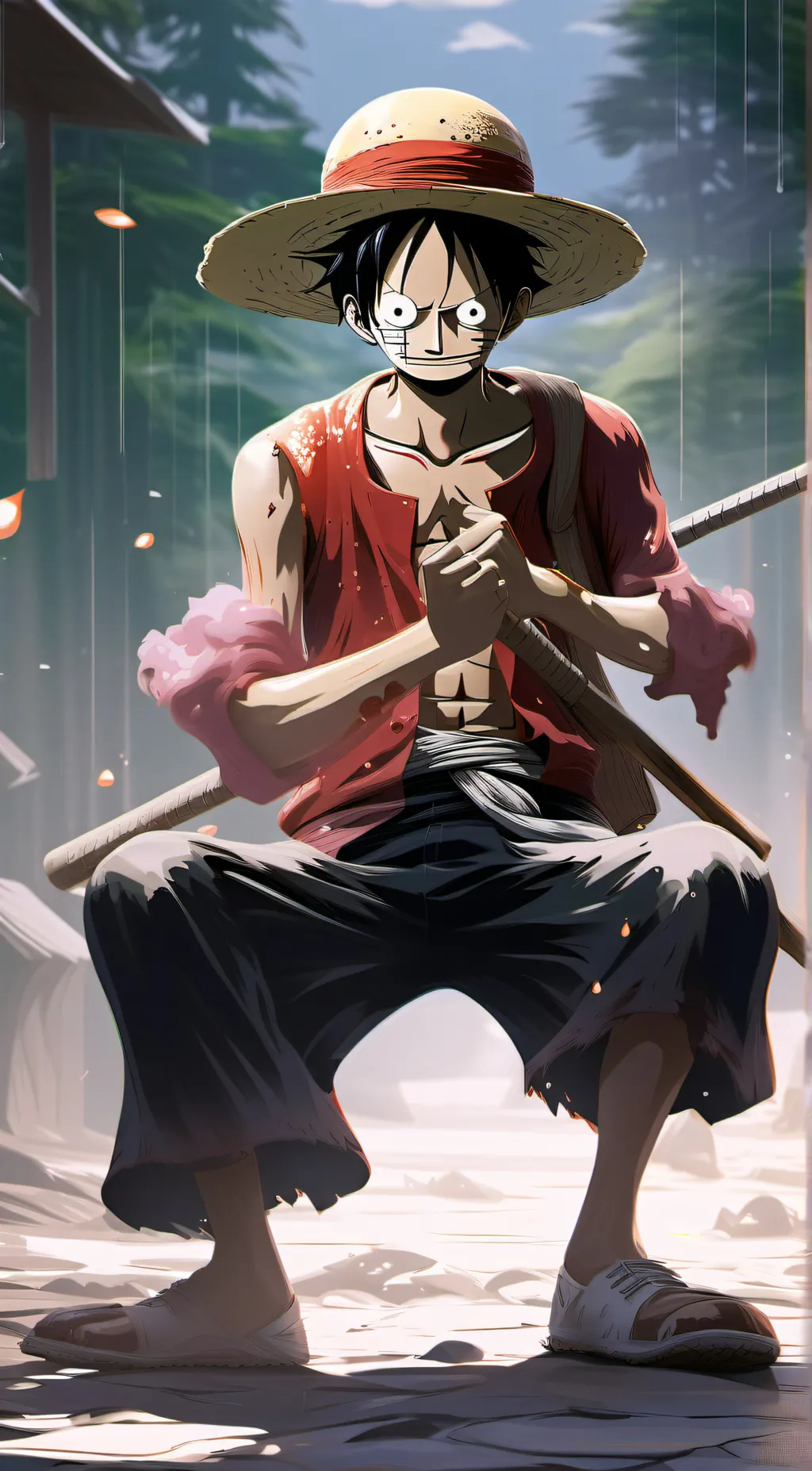 ai character: Monkey D Luffy background