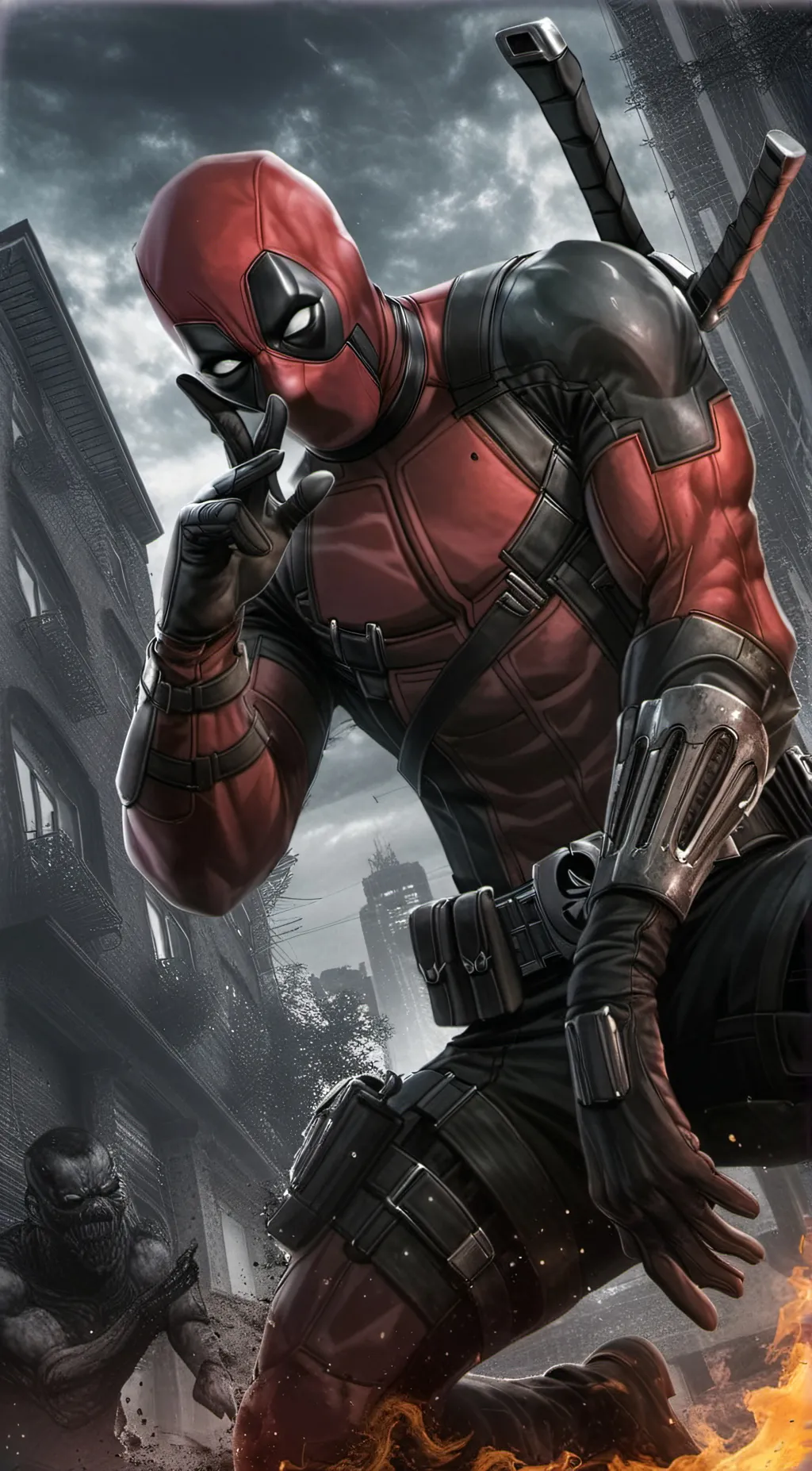 ai character: deadpool background