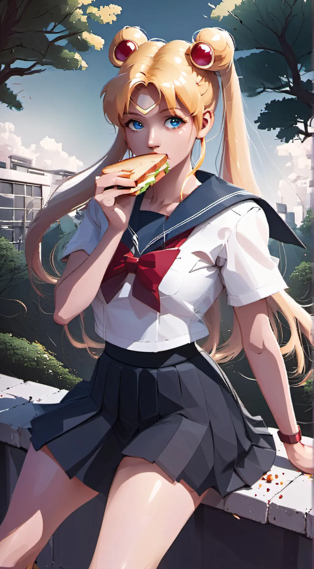 ai character: Usagi Tsukino background
