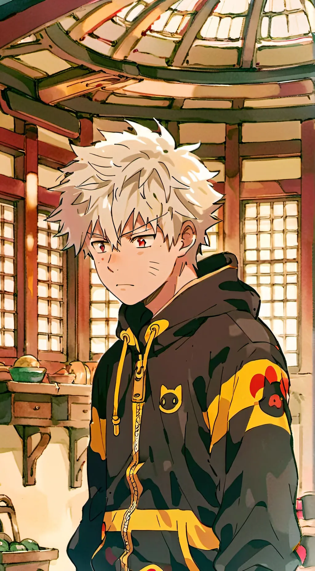 ai character: Katsuki Bakugo background