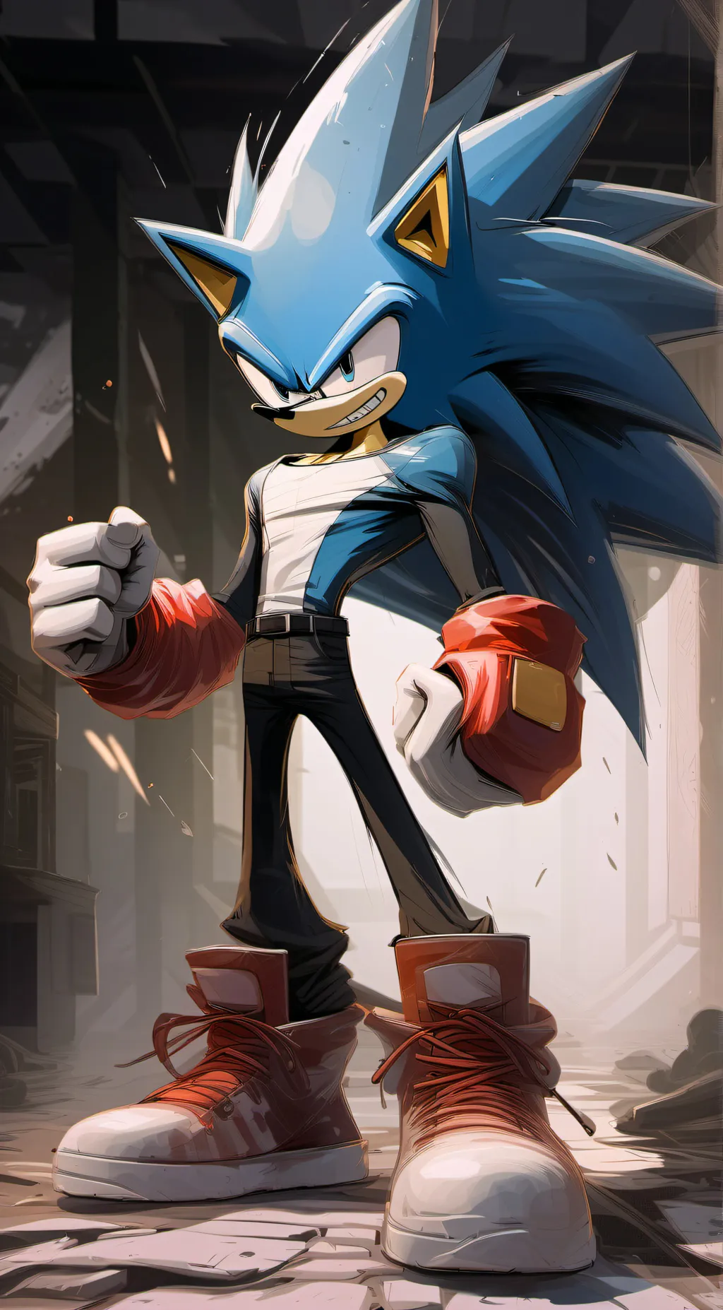 ai character: sonic prime background