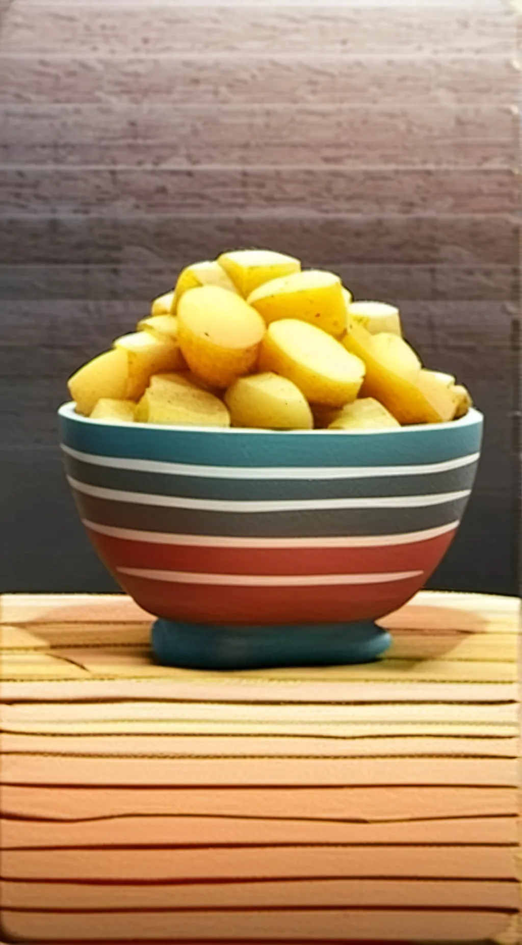 ai character: potato chip background