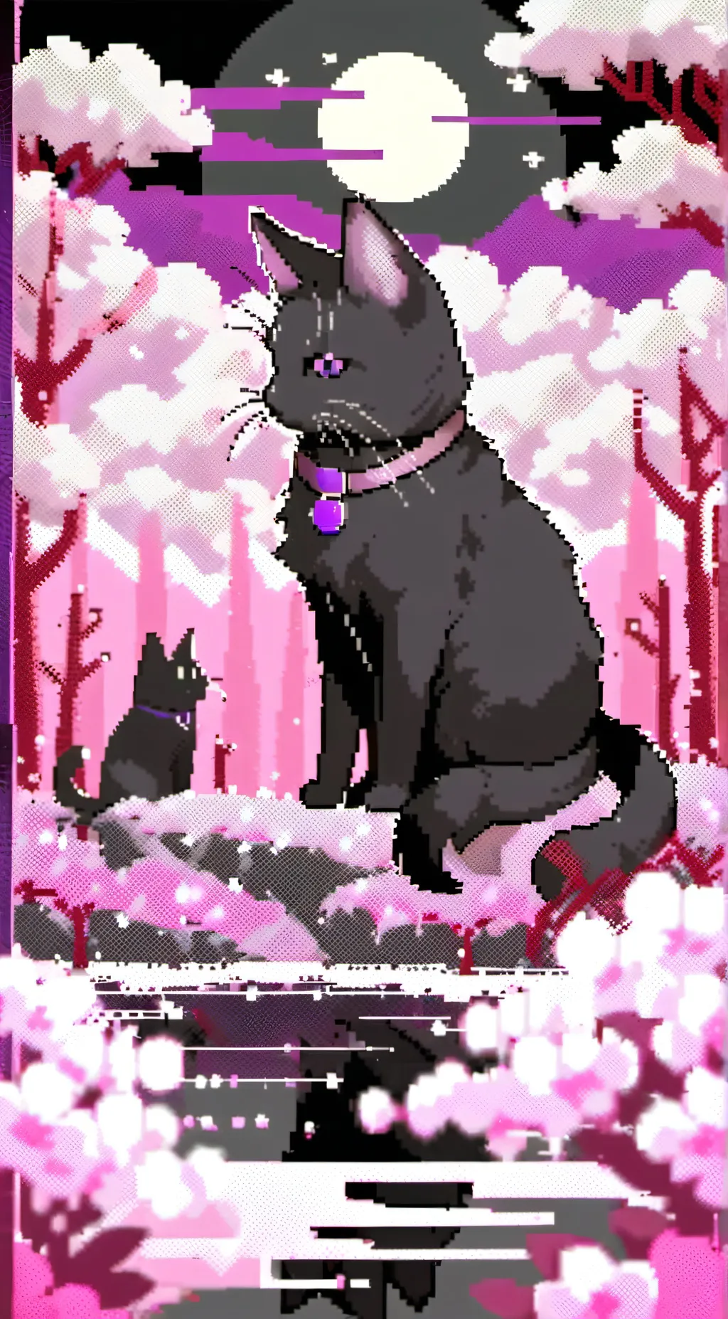 ai character: moon cat background
