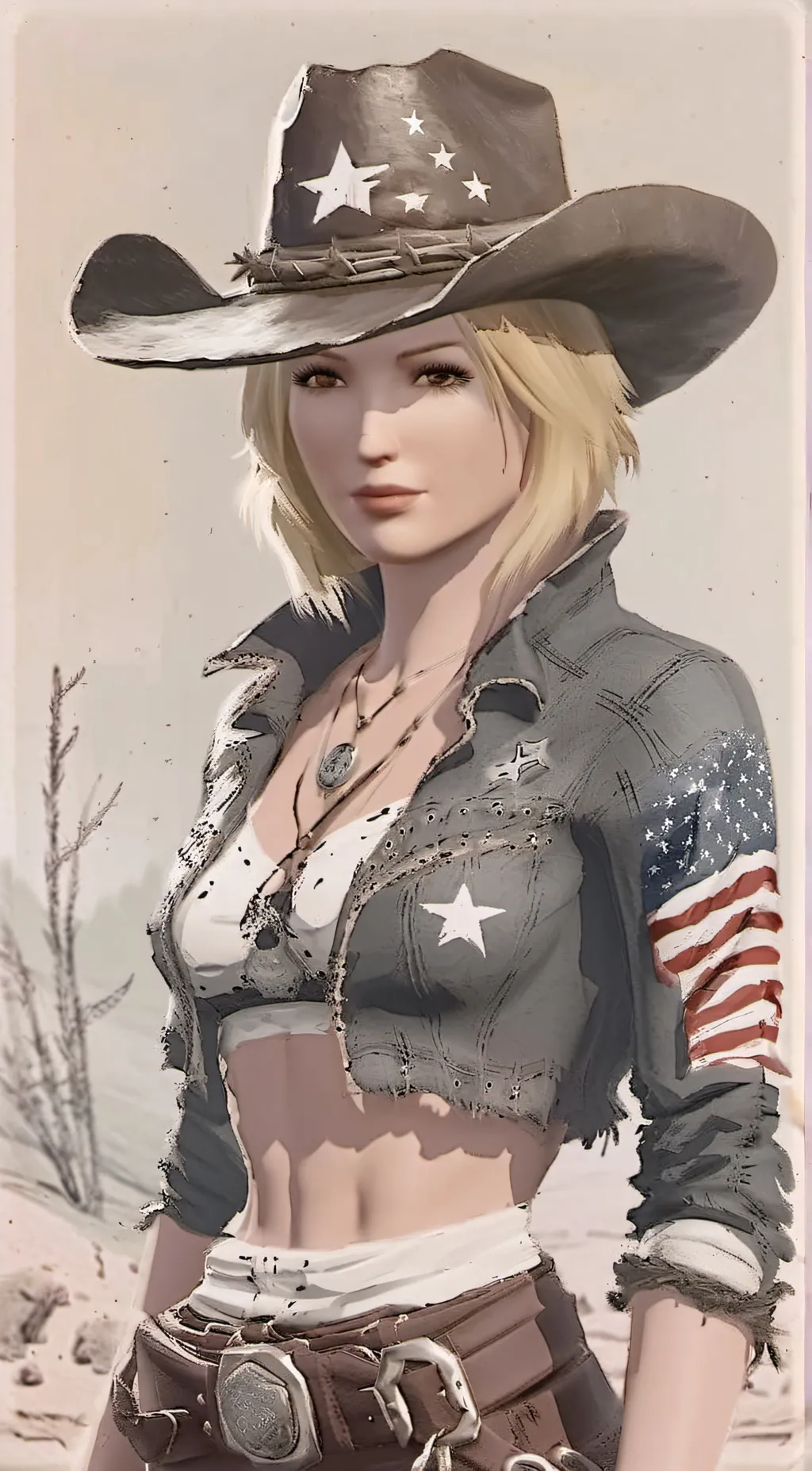 ai character: Tina Armstrong background
