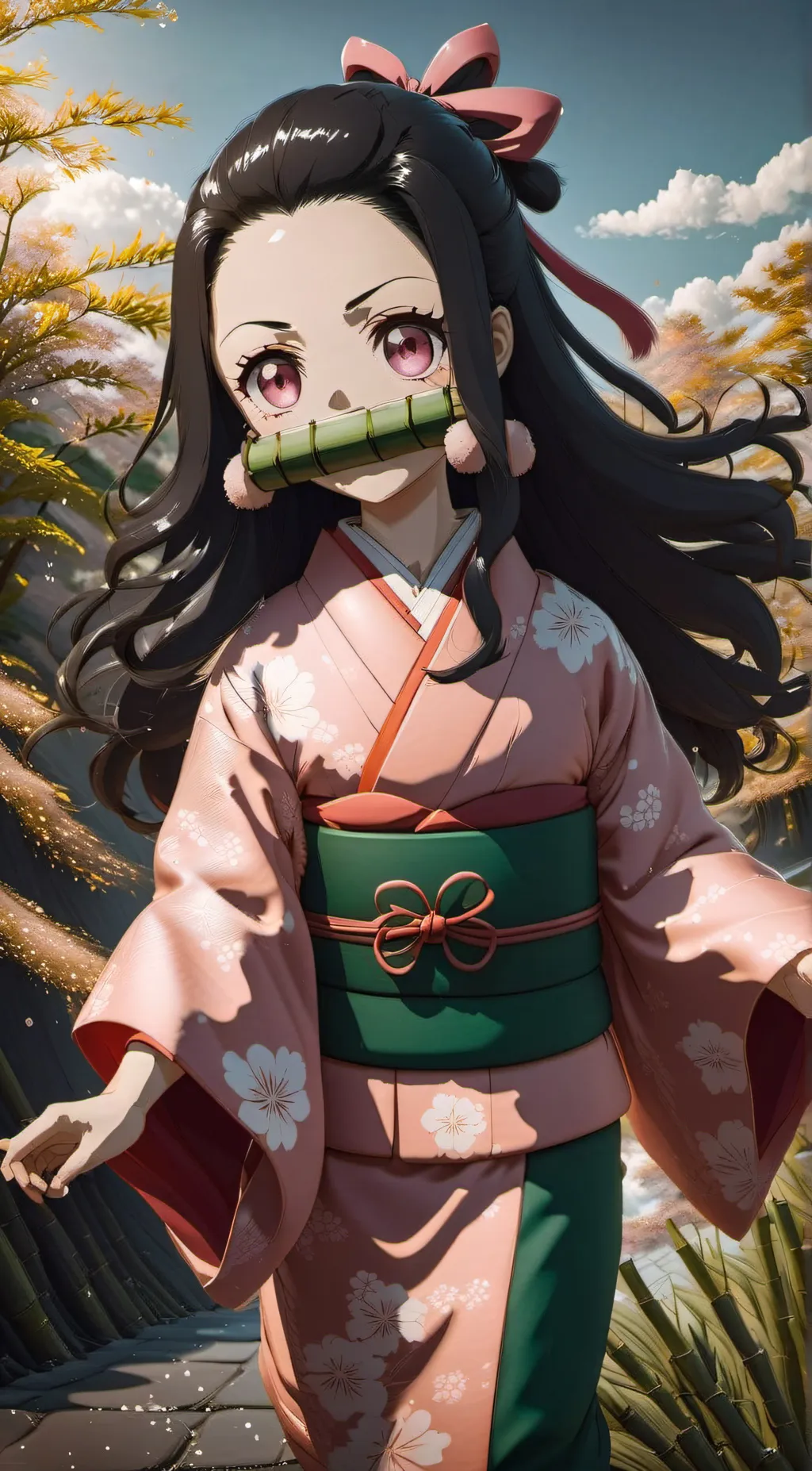 ai character: Nezuko  background