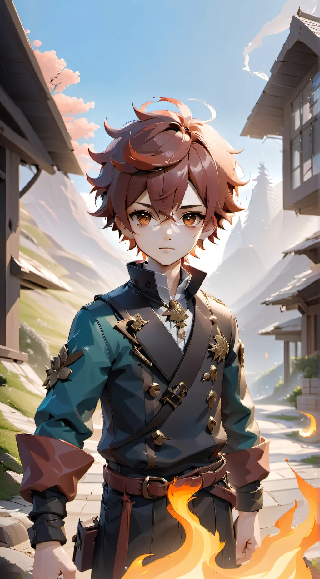 ai character: Rengoku and Karen background