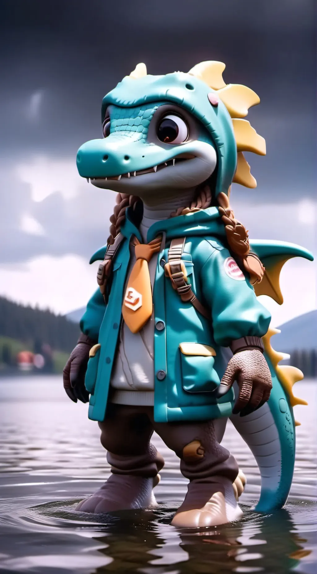 ai character: Normal Girl Scout background