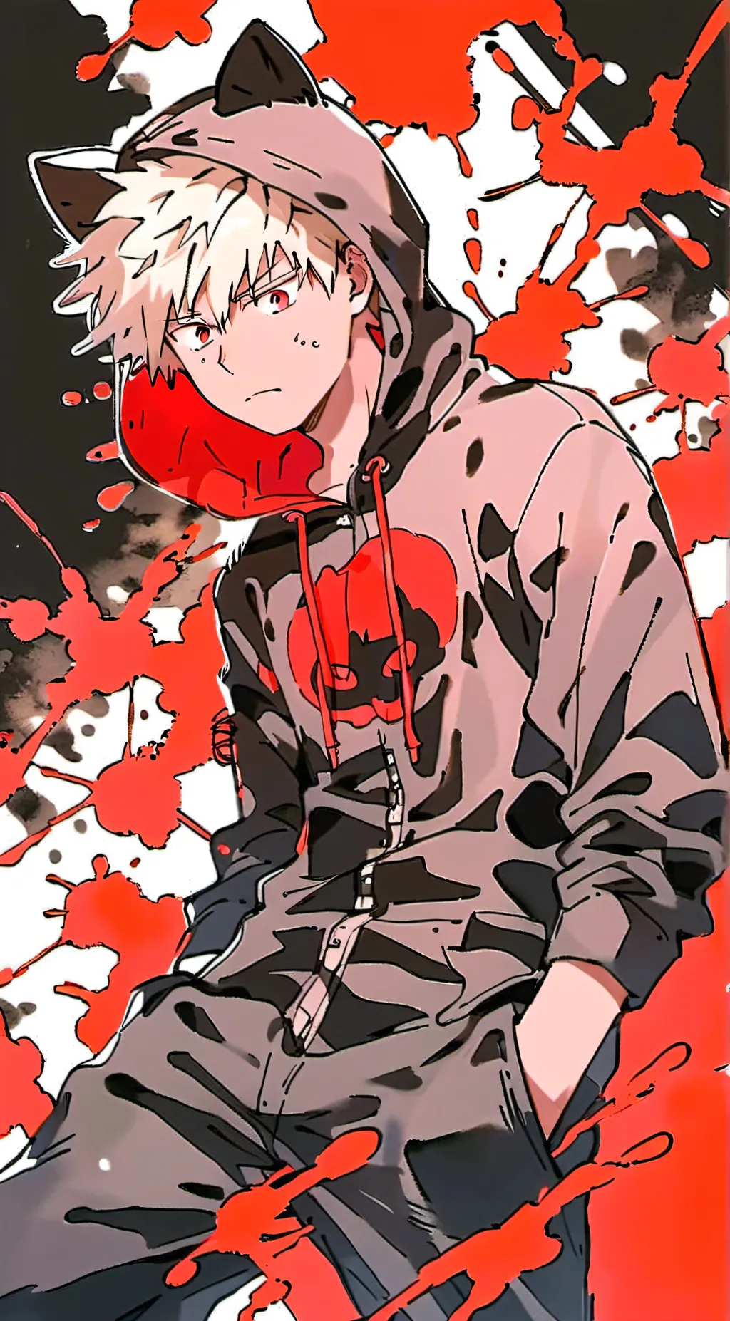 ai character: Katsuki Bakugo background