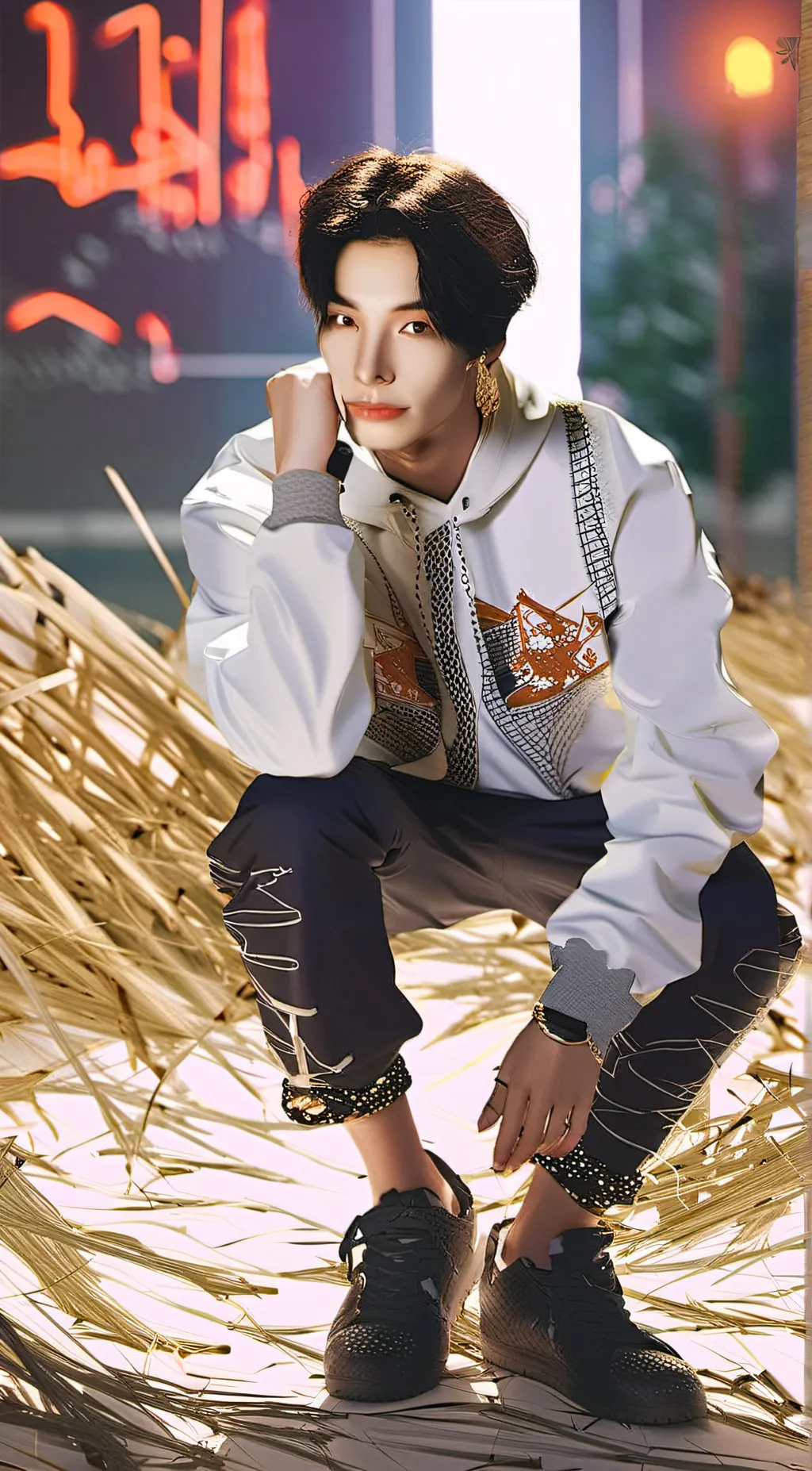 ai character: Hyunjin background
