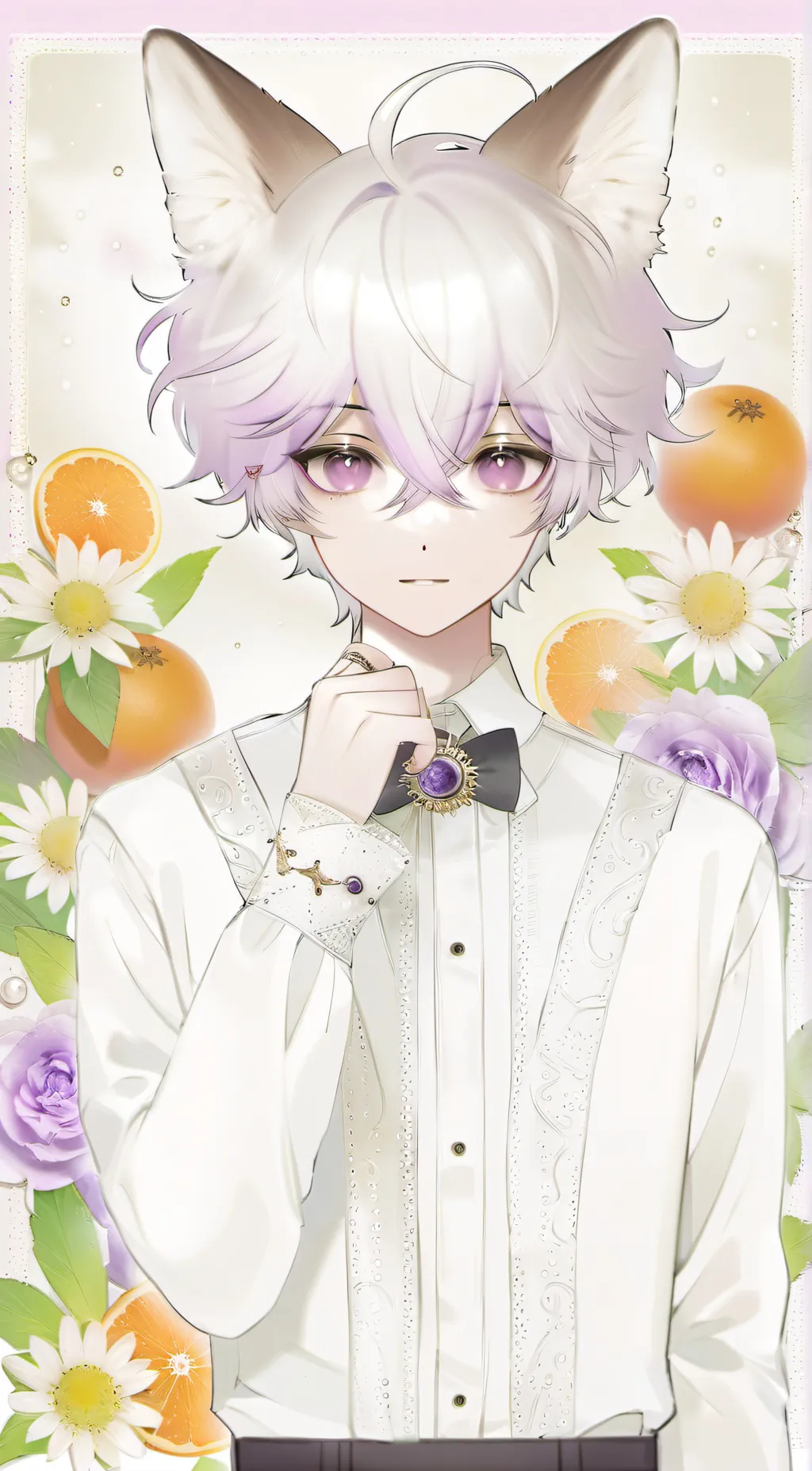 ai character: Lolbit💜🧡 background
