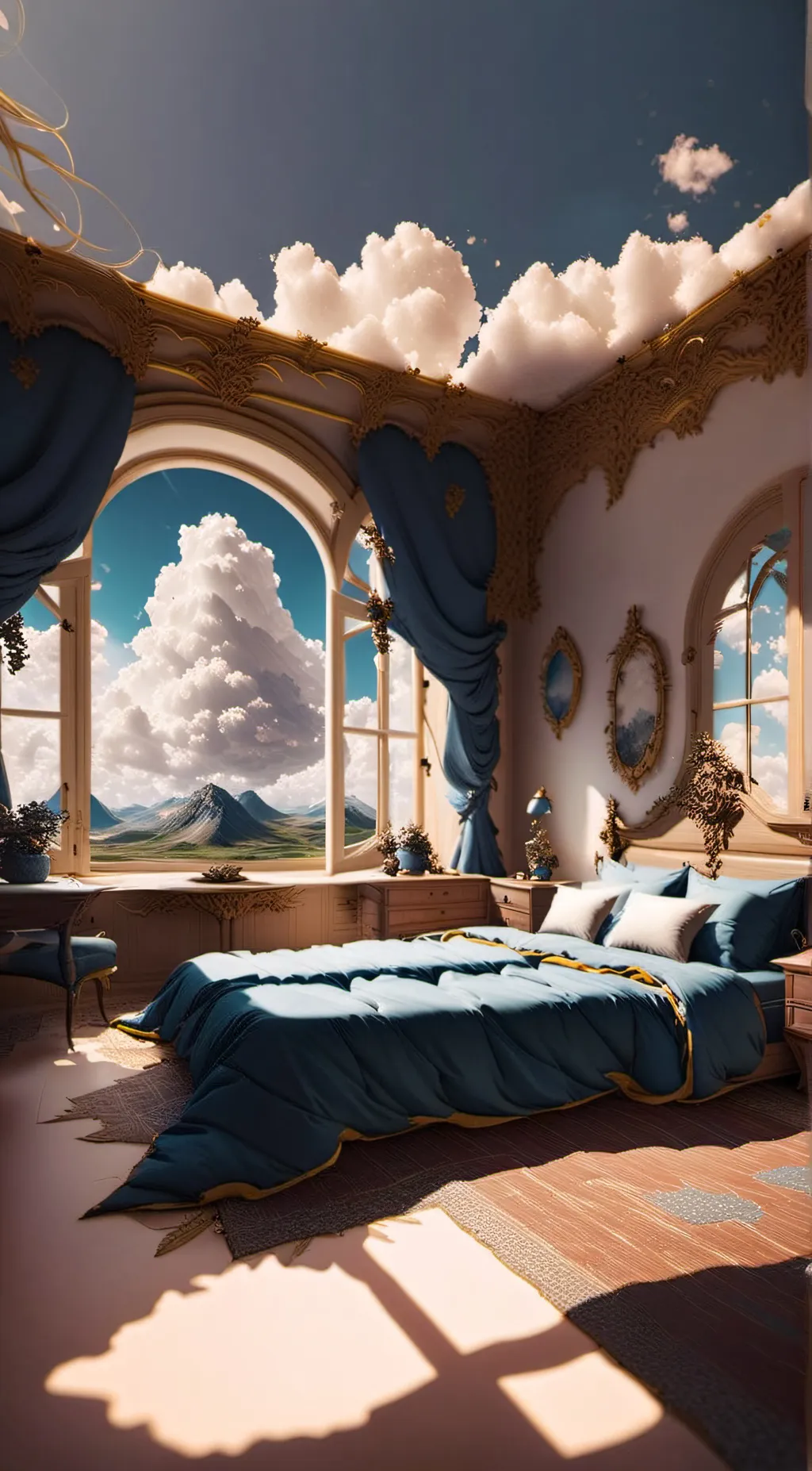 ai character: dreamy house background