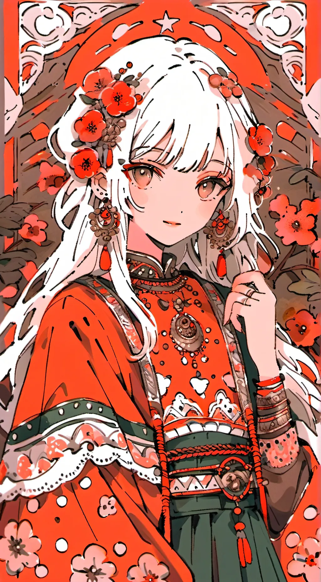 ai character: Violet background