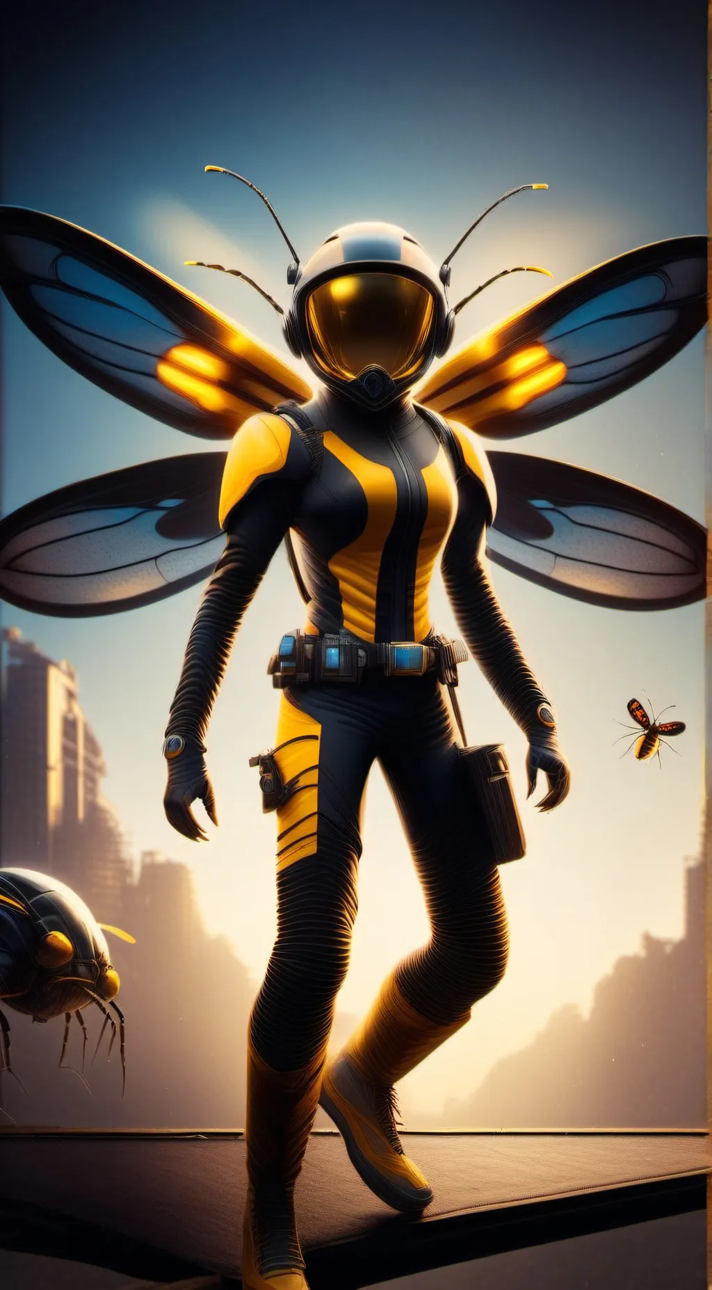 ai character: yellowjacket  background