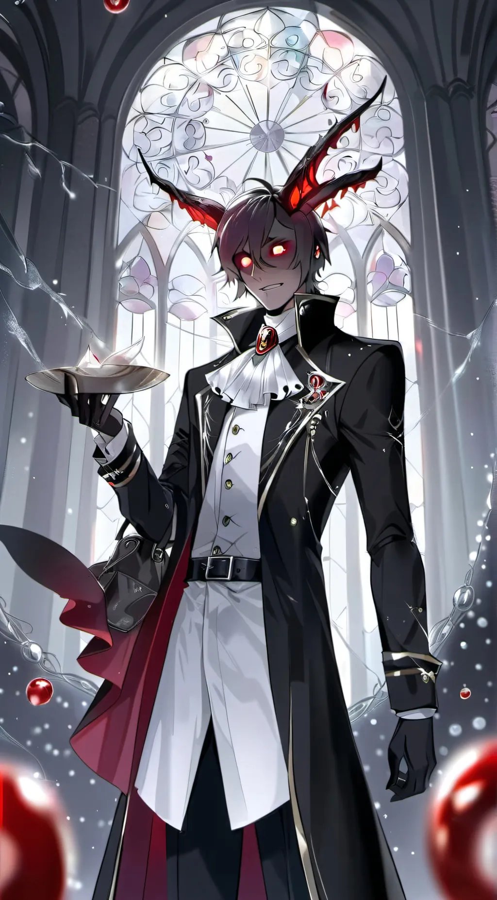 ai character: Alastor 🦌🎙️👹 background