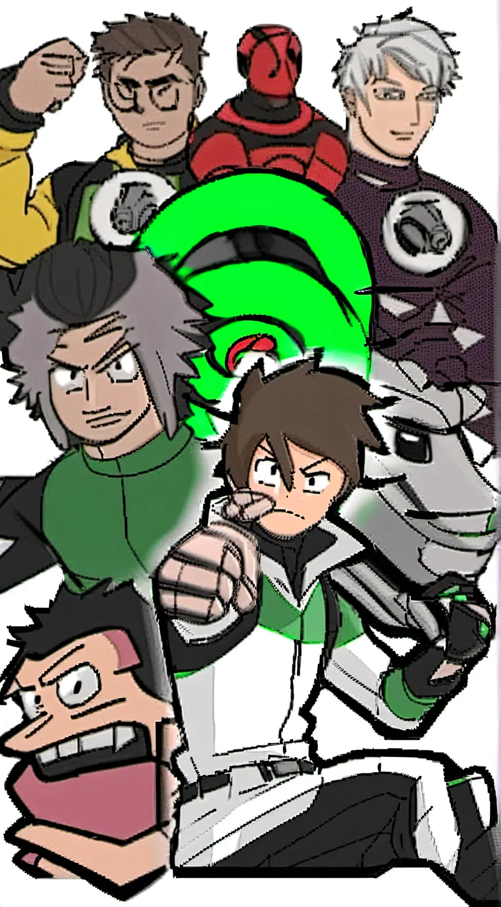 ai character: Ben 10 x MHA background