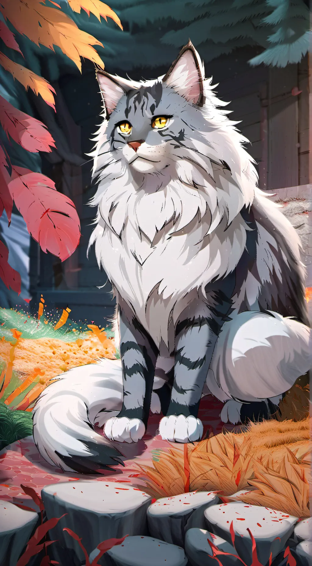 ai character: greystripe background