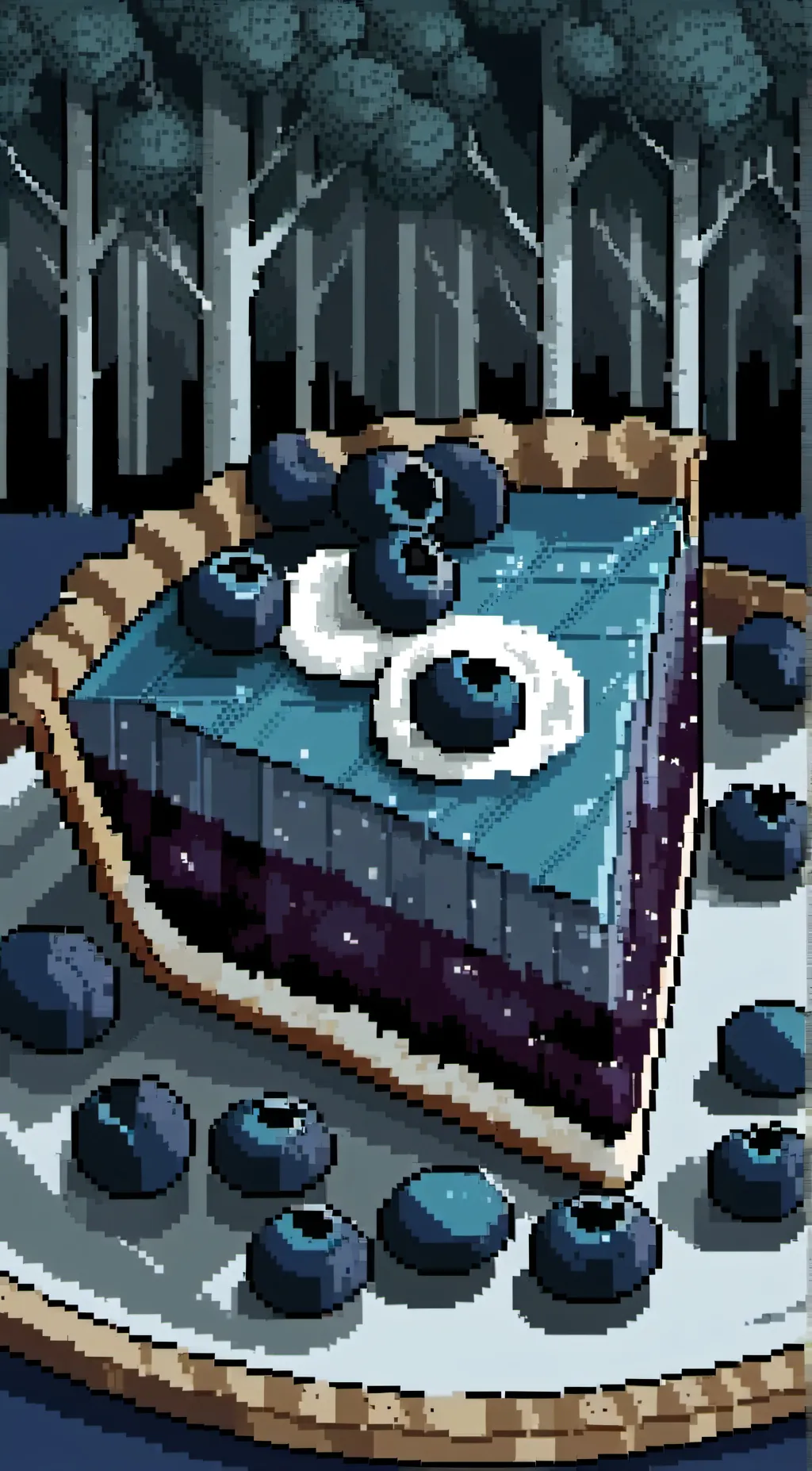 ai character: blueberry pie 🥧💙 background