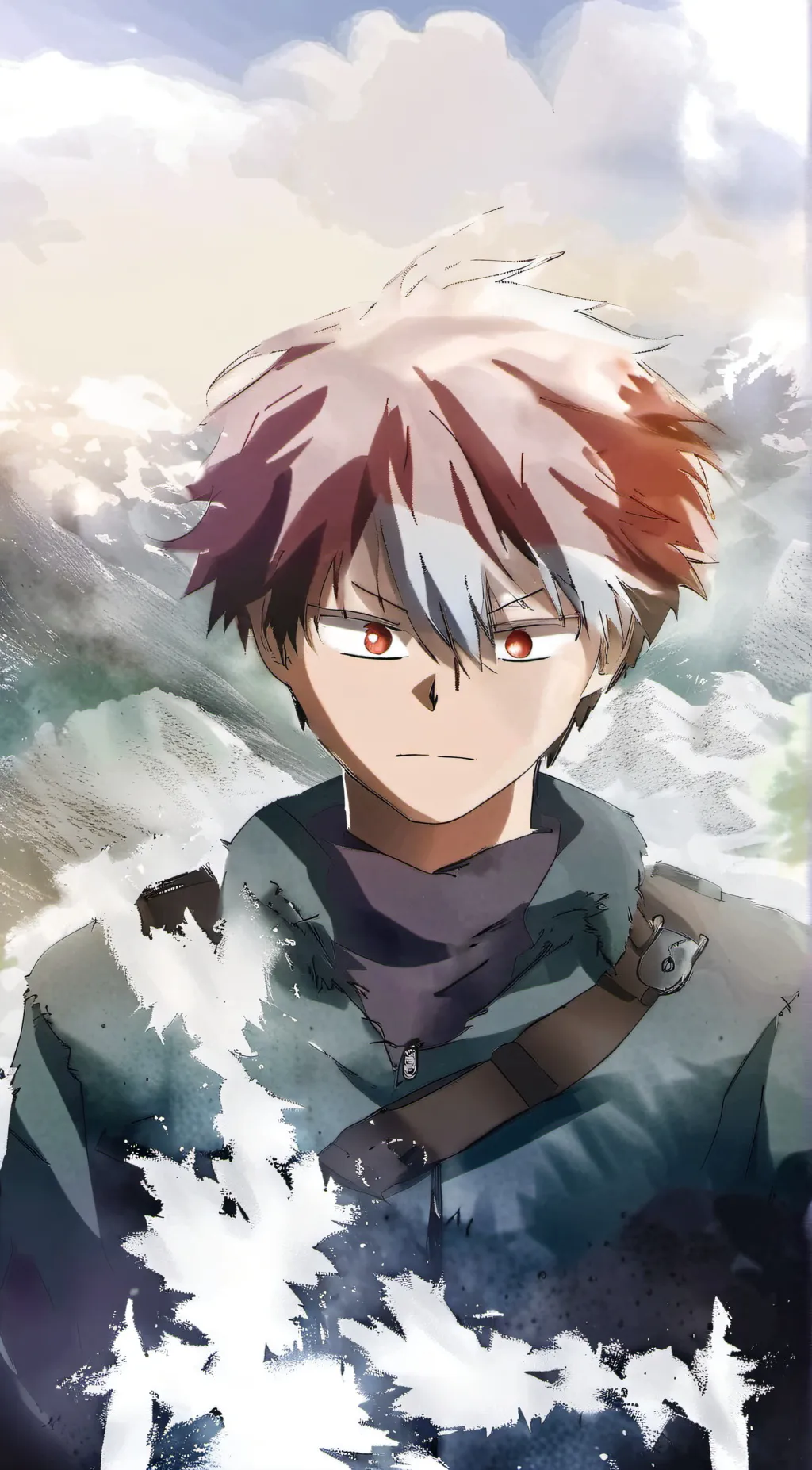 ai character: Anime boy  background