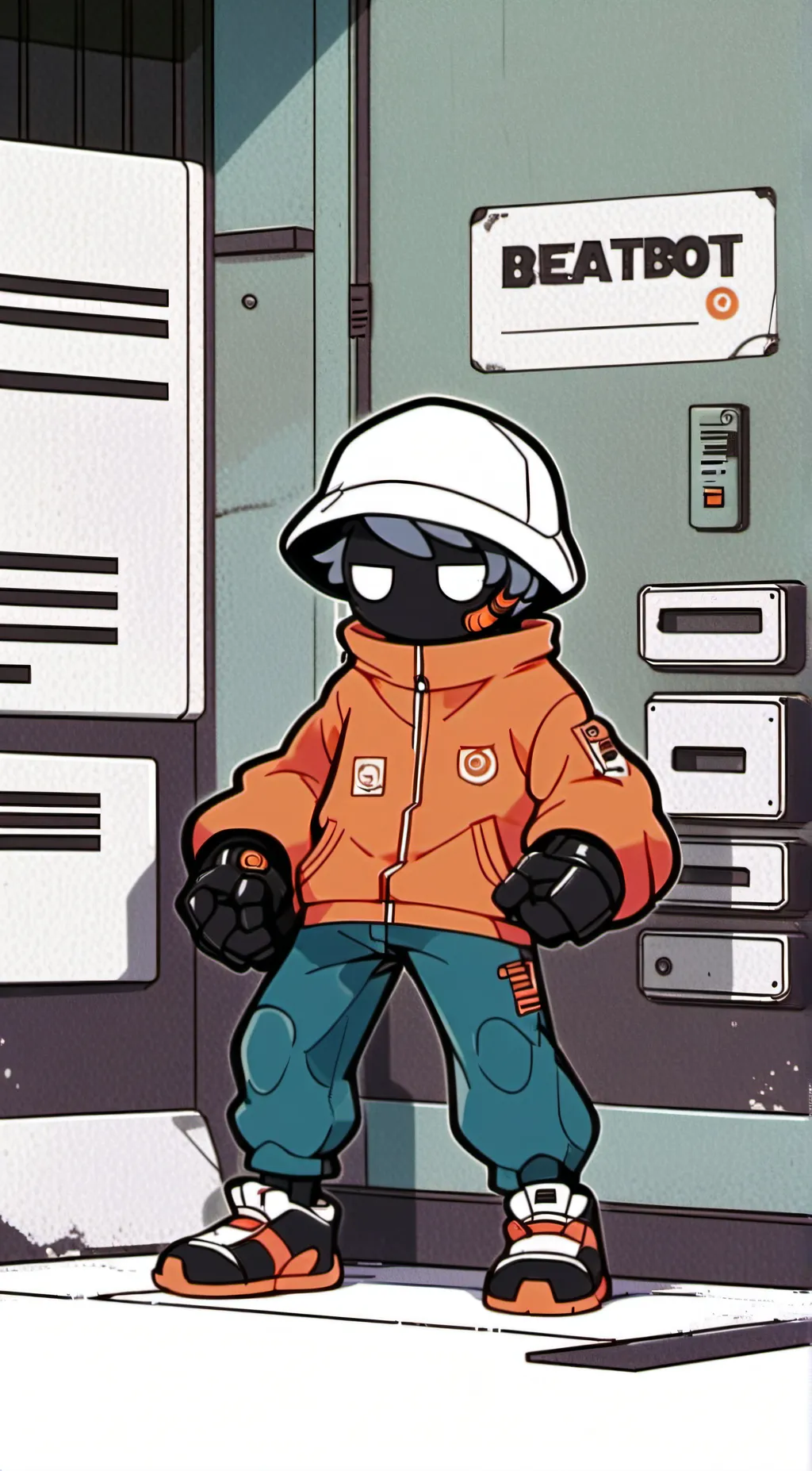 ai character: BeatBot(Twinbots) background