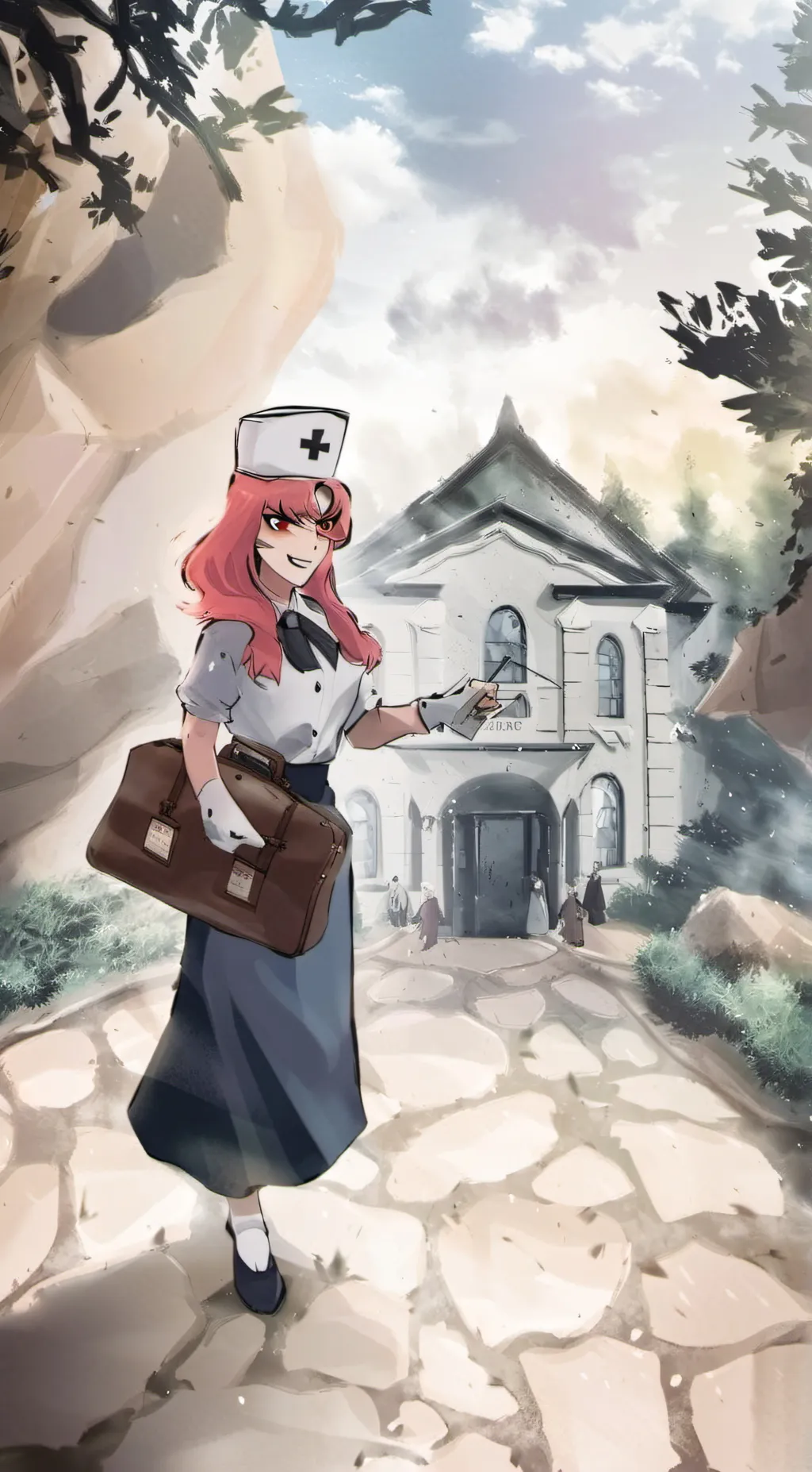 ai character: Female alastor background