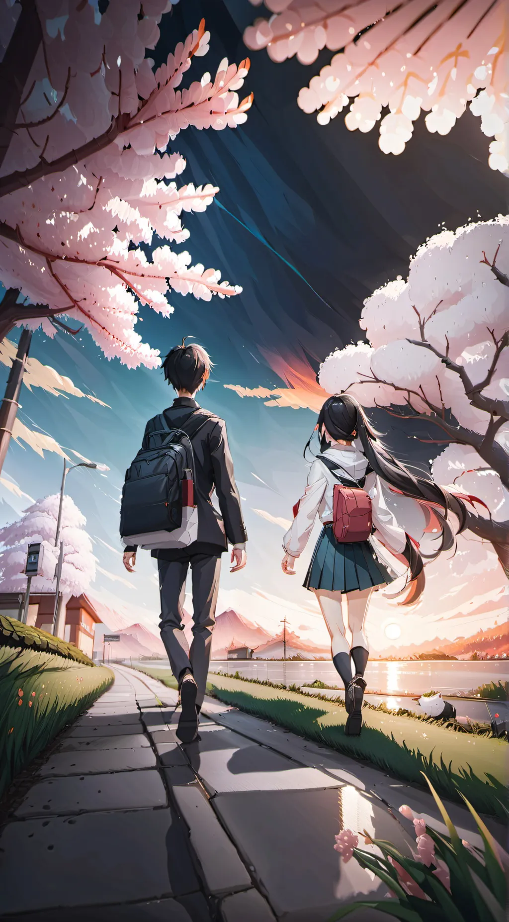 ai character: Japan's School Day background
