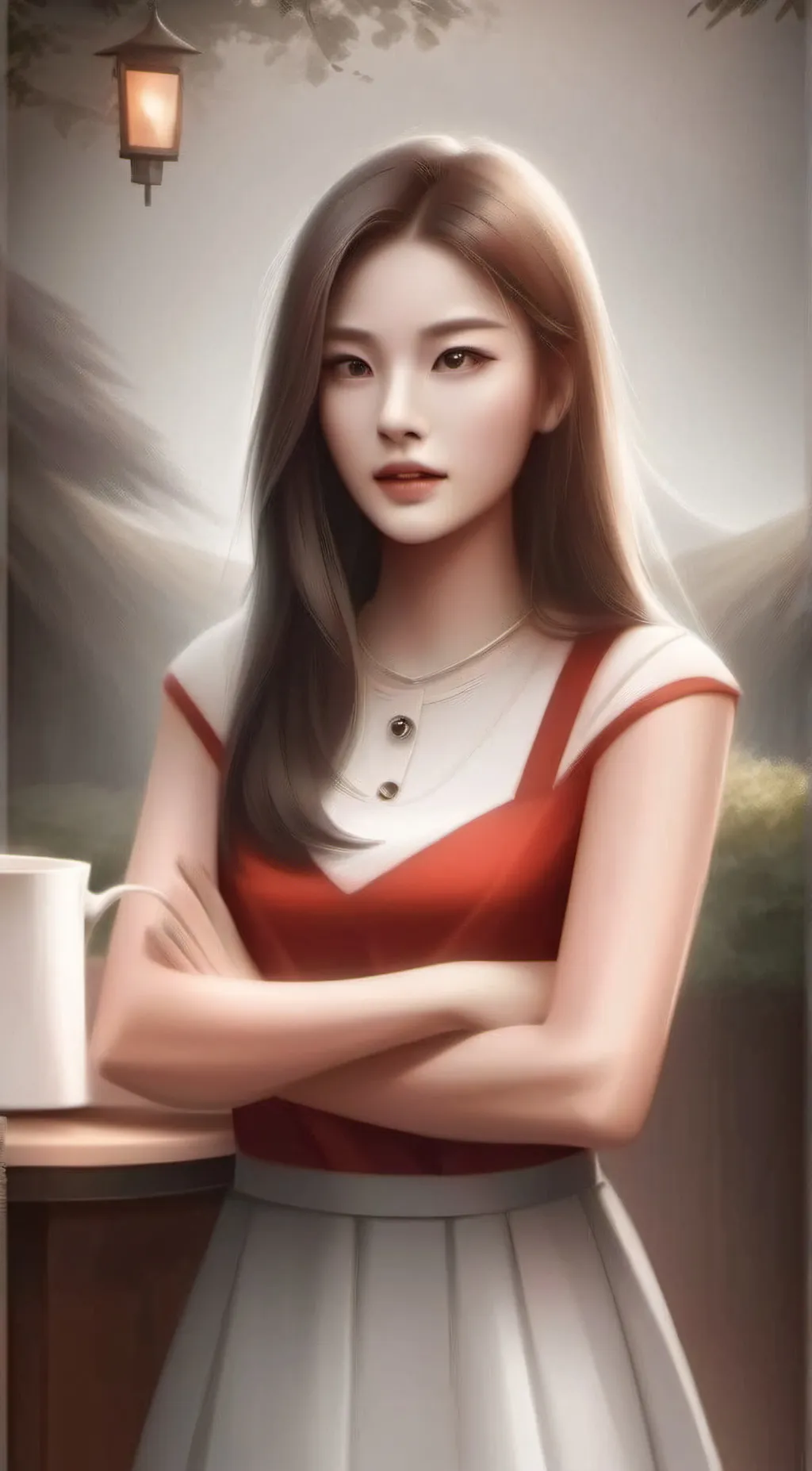 ai character: Min-ah background
