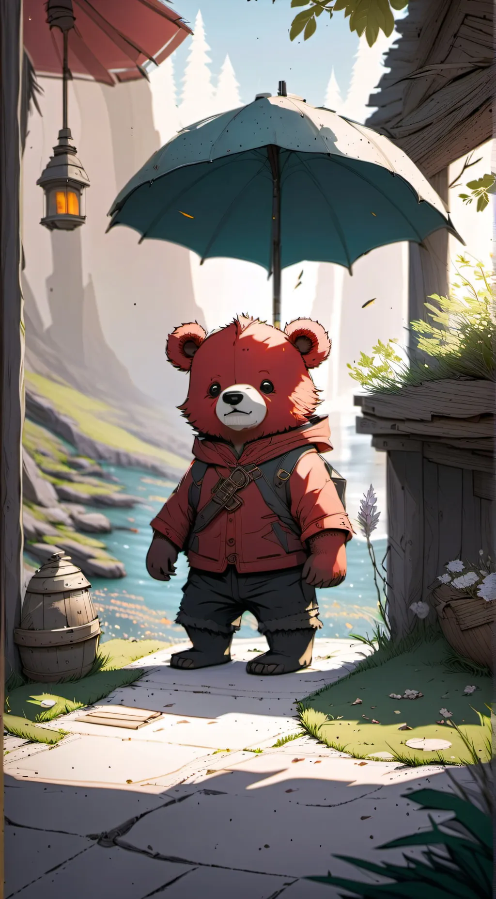 ai character: bobby bearhug  background
