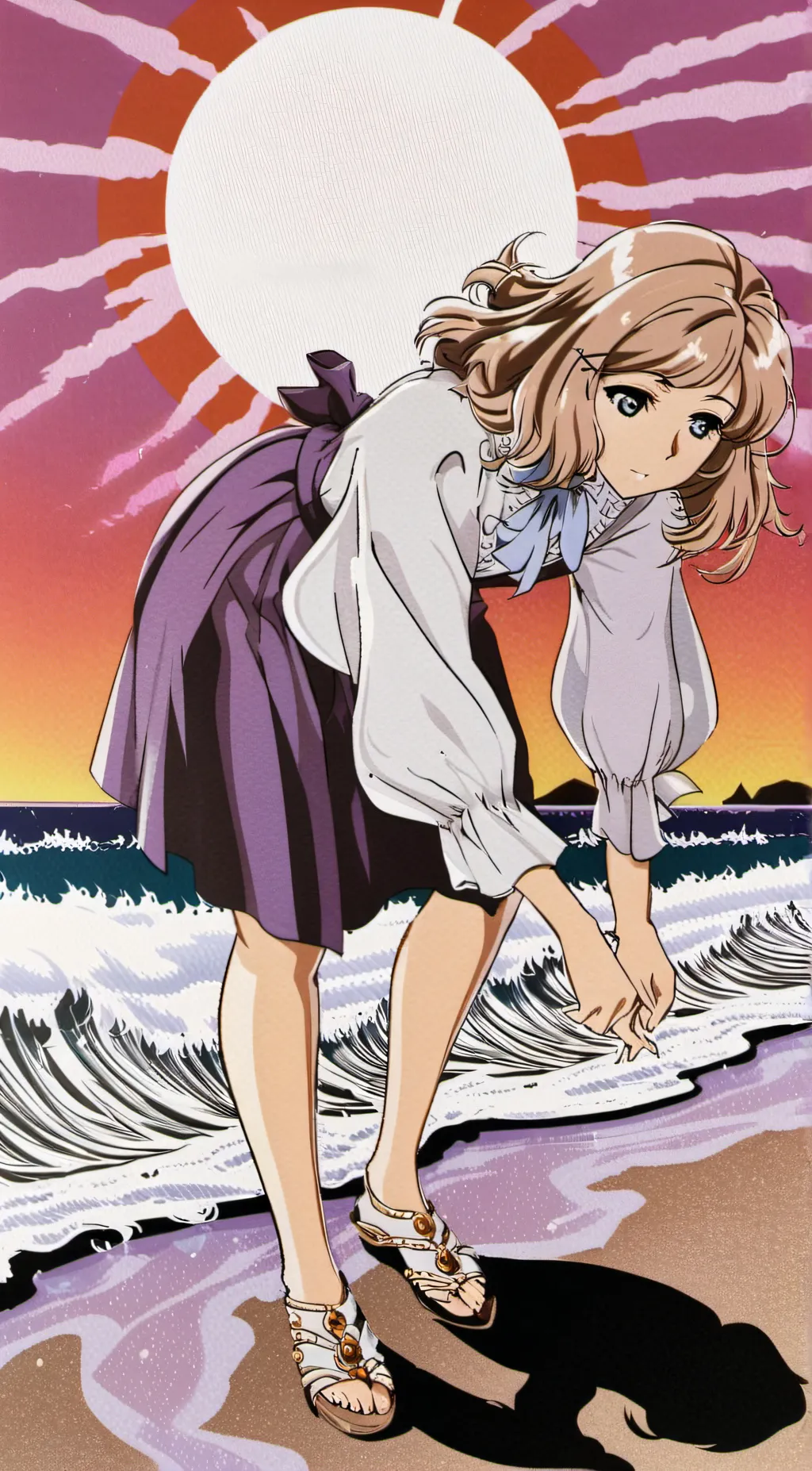 ai character: girl  background