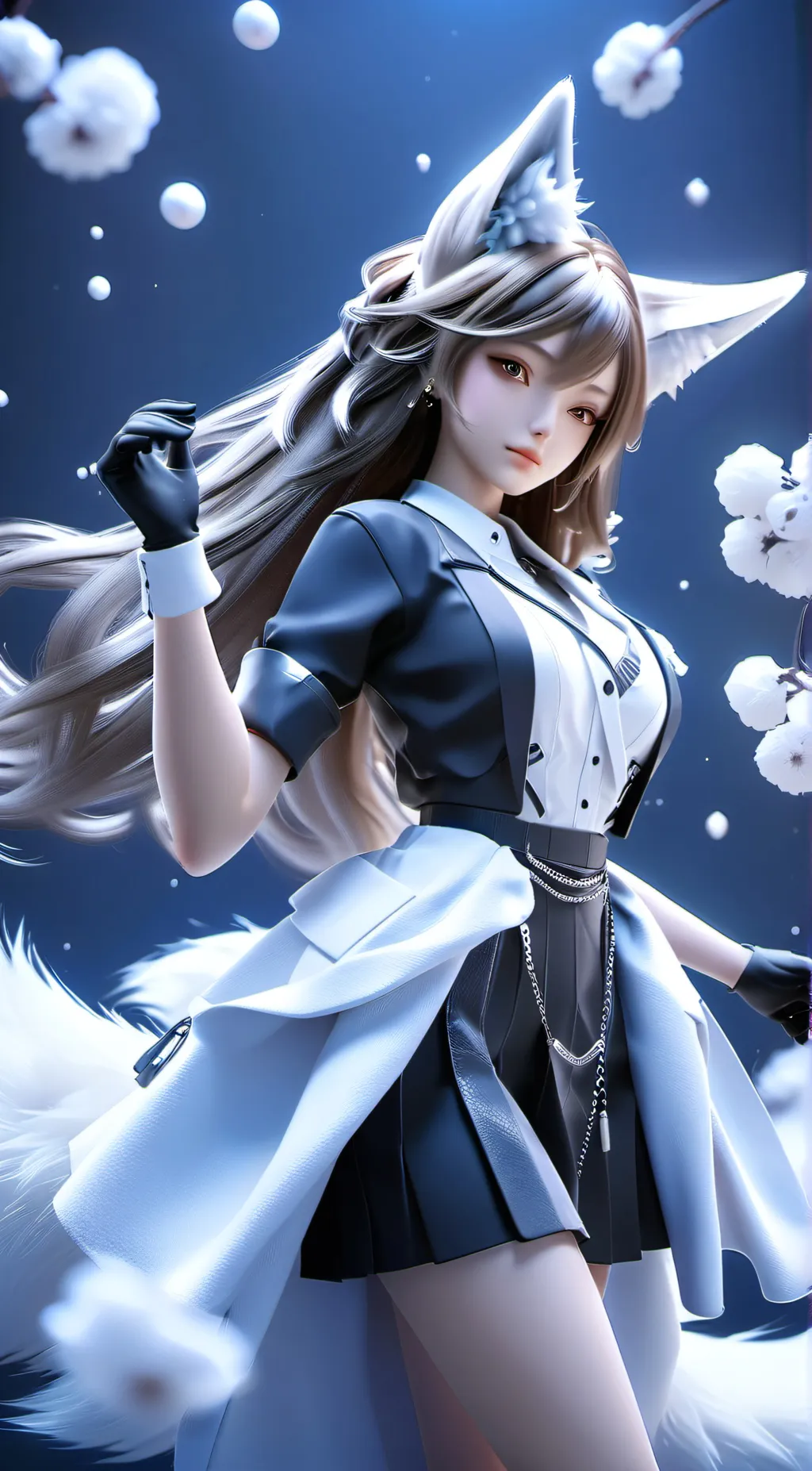 ai character: Violet background