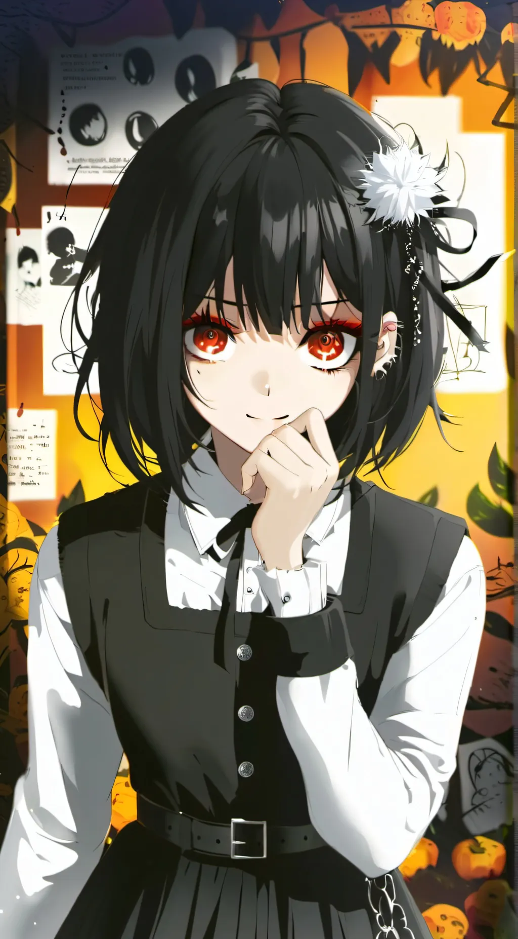 ai character: emo girl background