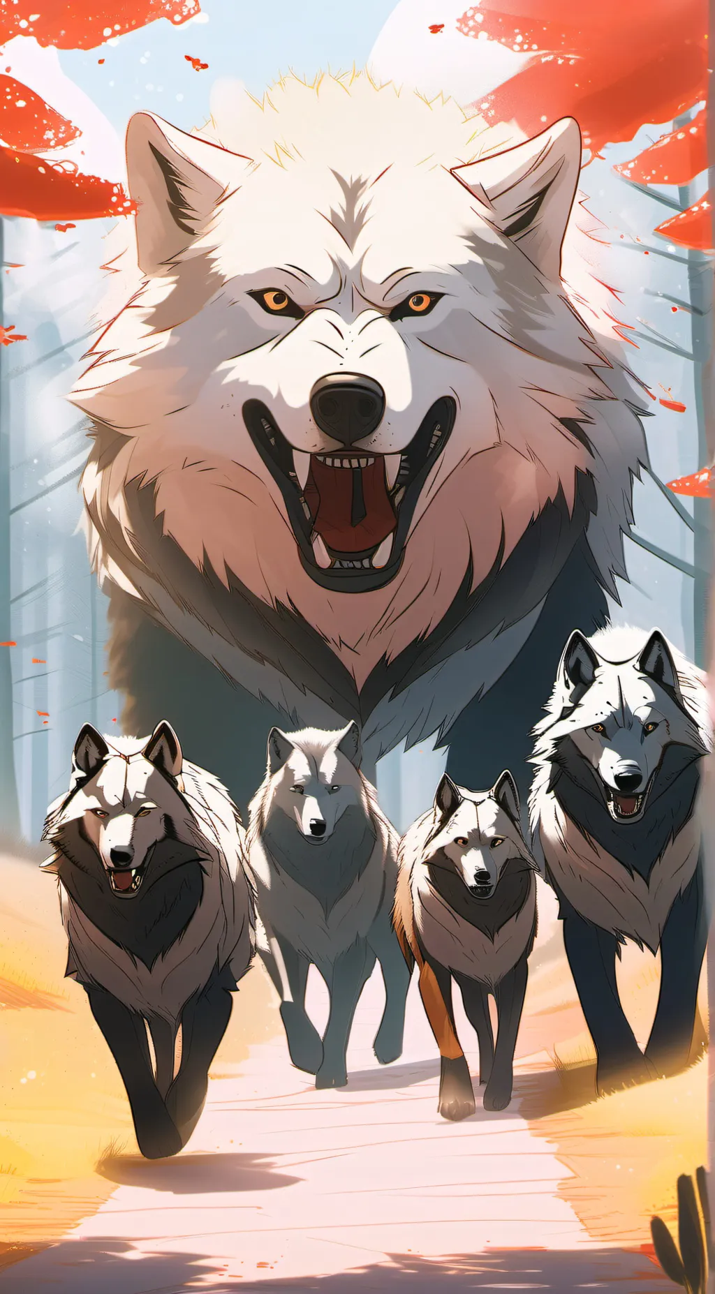 ai character: wolf exhibit background